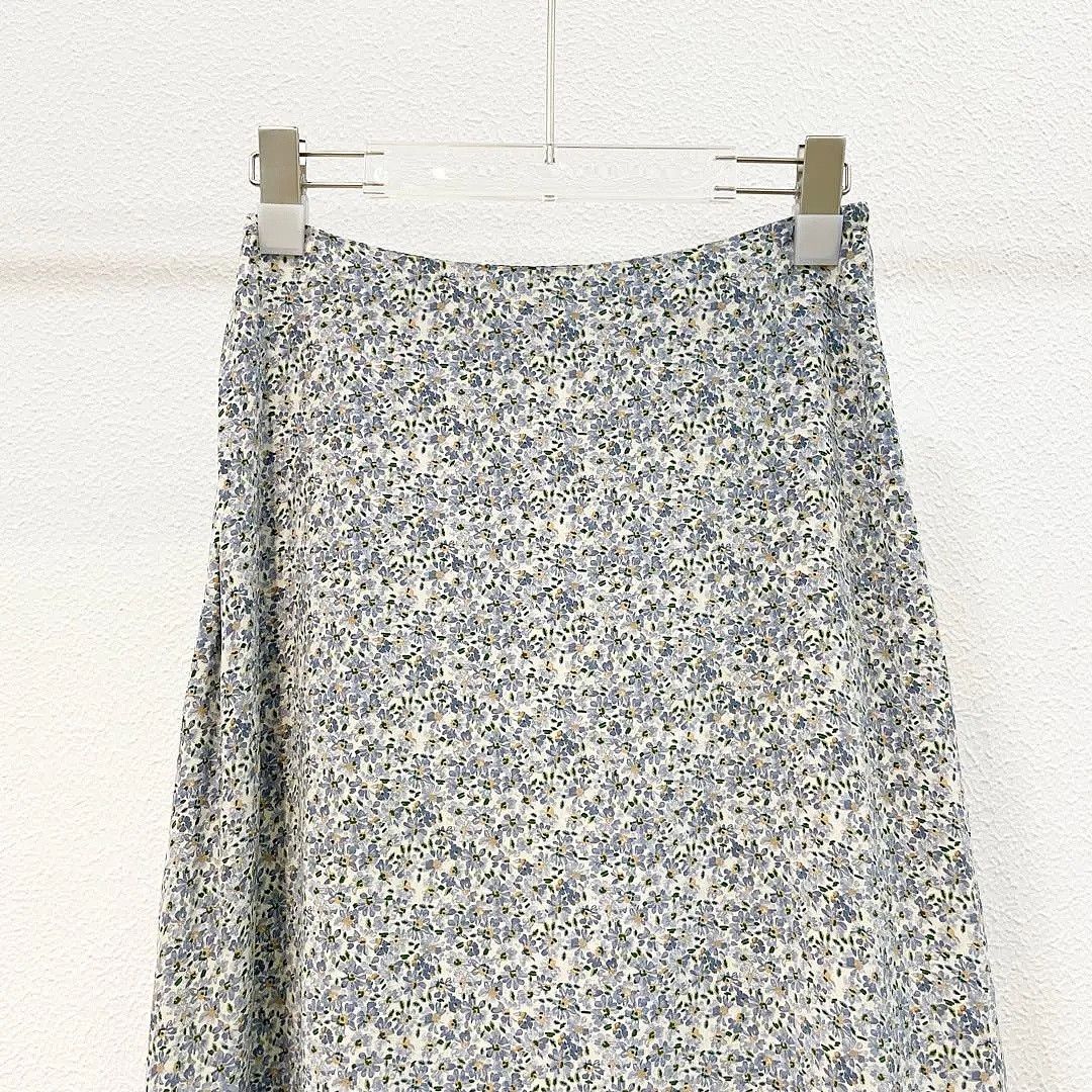 Celine CELINE Floral Print Silk Midi Skirt Size 36 Size 26" / US 2 / IT 38 - 6 Thumbnail