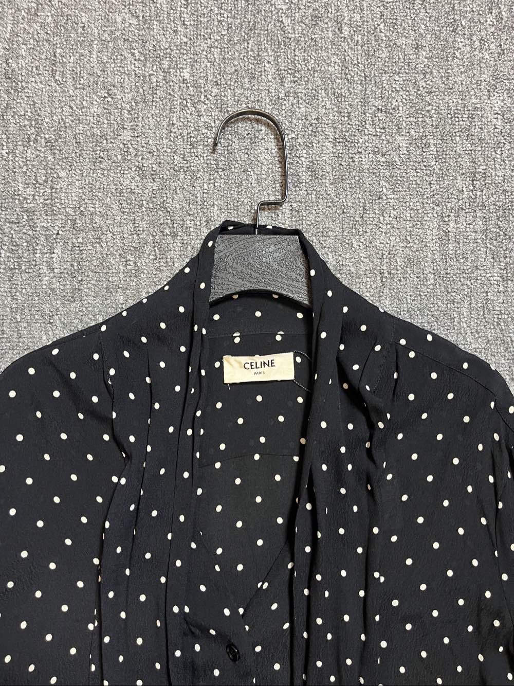 Celine Celine Polka Dot V-Neck Blouse Size 36 Size XS / US 0-2 / IT 36-38 - 3 Thumbnail