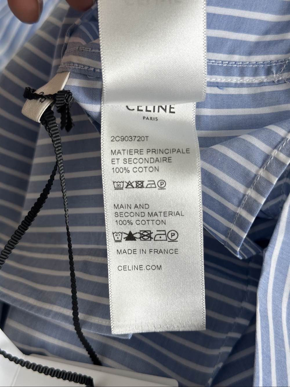 Celine Celine Striped Button Up Shirt Size 36 Size XS / US 0-2 / IT 36-38 - 4 Thumbnail