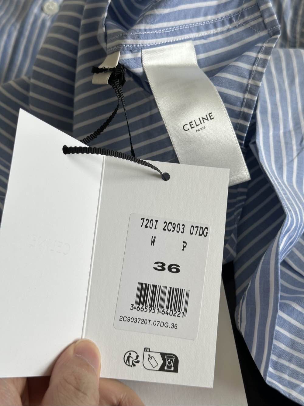 Celine Celine Striped Button Up Shirt Size 36 Size XS / US 0-2 / IT 36-38 - 5 Thumbnail