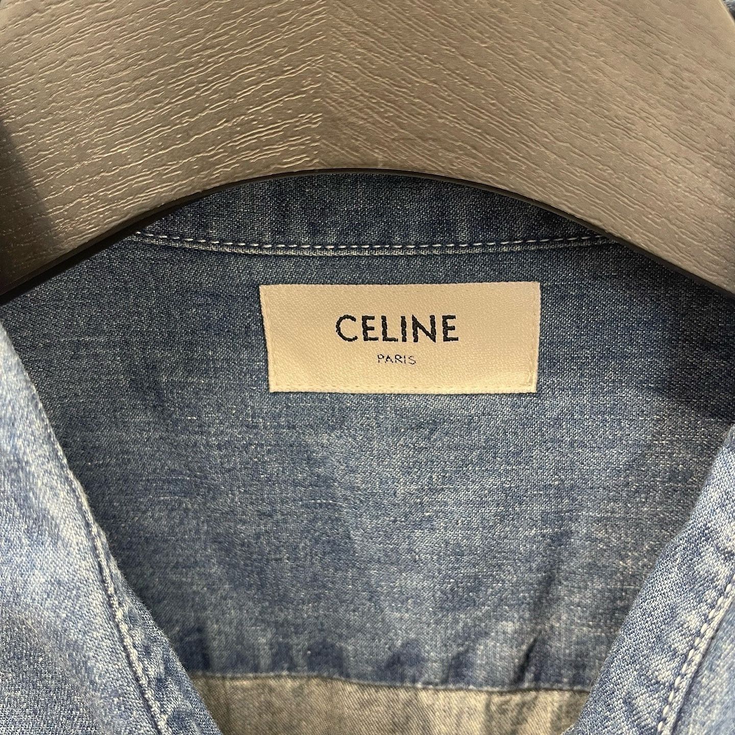Celine Celine Logo Embroidery Denim Shirt Size XL Size US XL / EU 56 / 4 - 3 Thumbnail