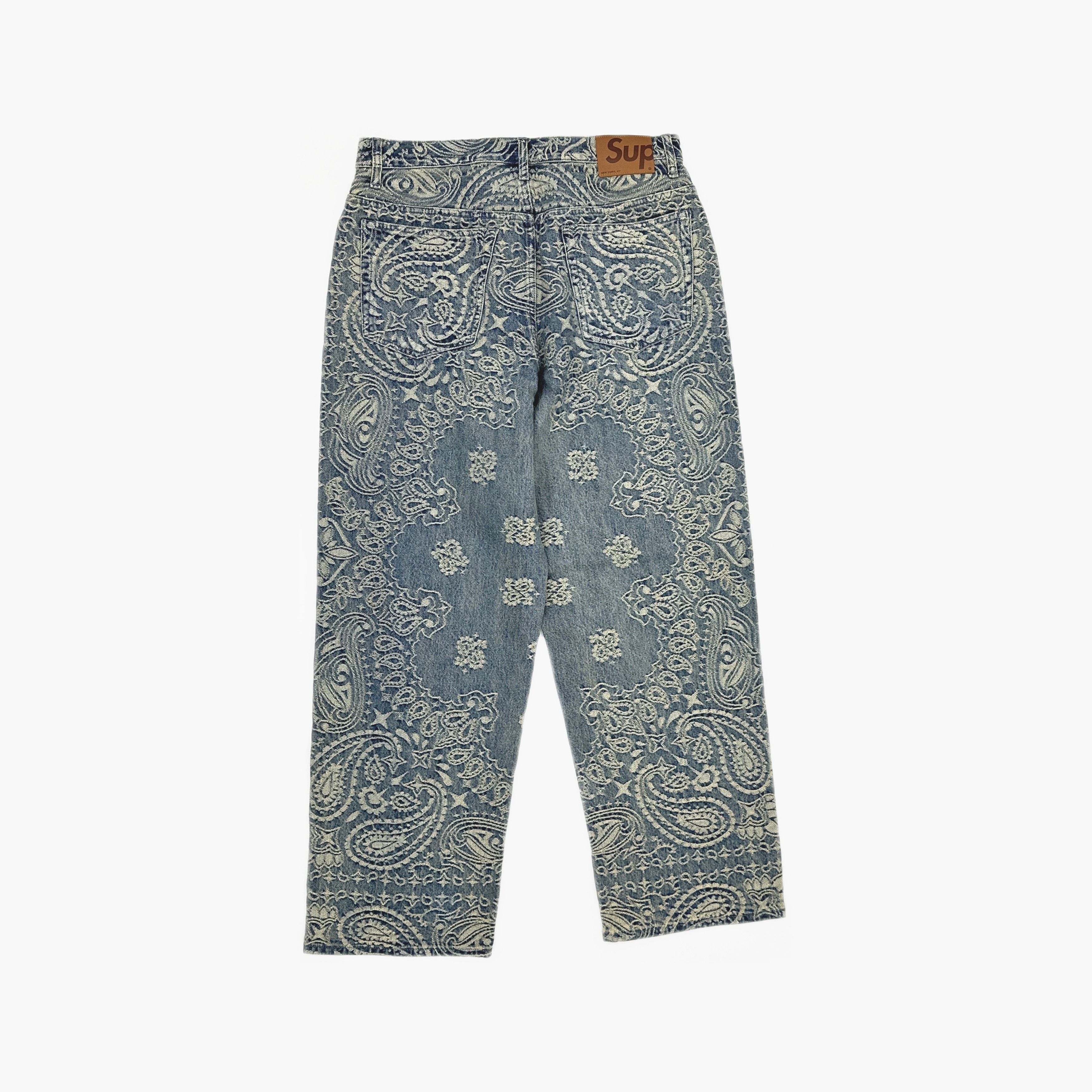 Supreme Supreme Bandana Jacquard Denim Jeans Size 30 Size US 30 / EU 46 - 2 Thumbnail