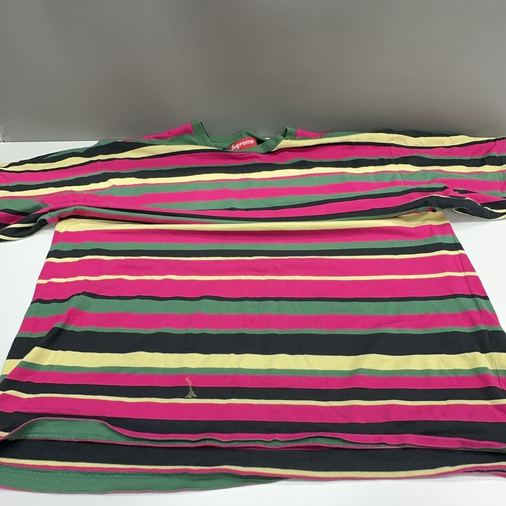 Supreme Supreme Striped Logo T-Shirt Size L Size US L / EU 52-54 / 3 - 7 Thumbnail