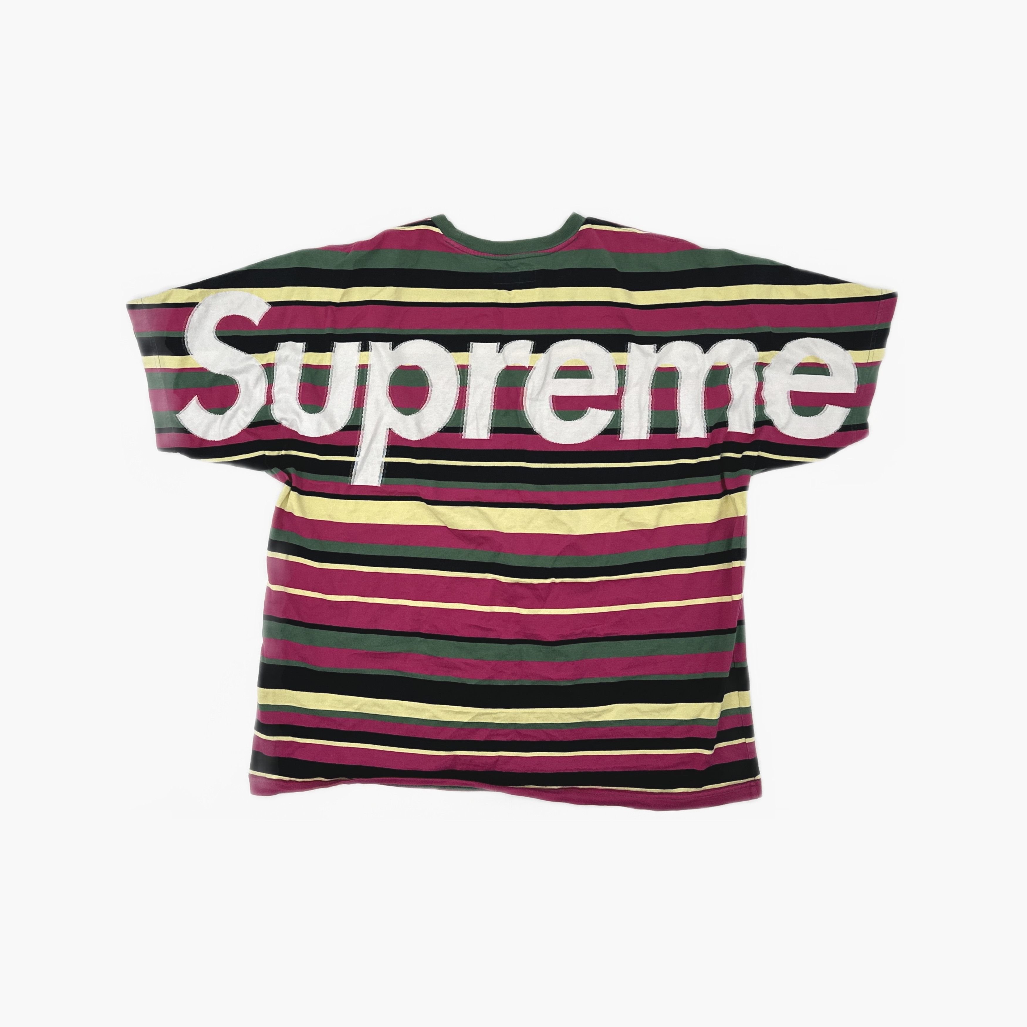 Supreme Supreme Striped Logo T-Shirt Size L Size US L / EU 52-54 / 3 - 2 Thumbnail