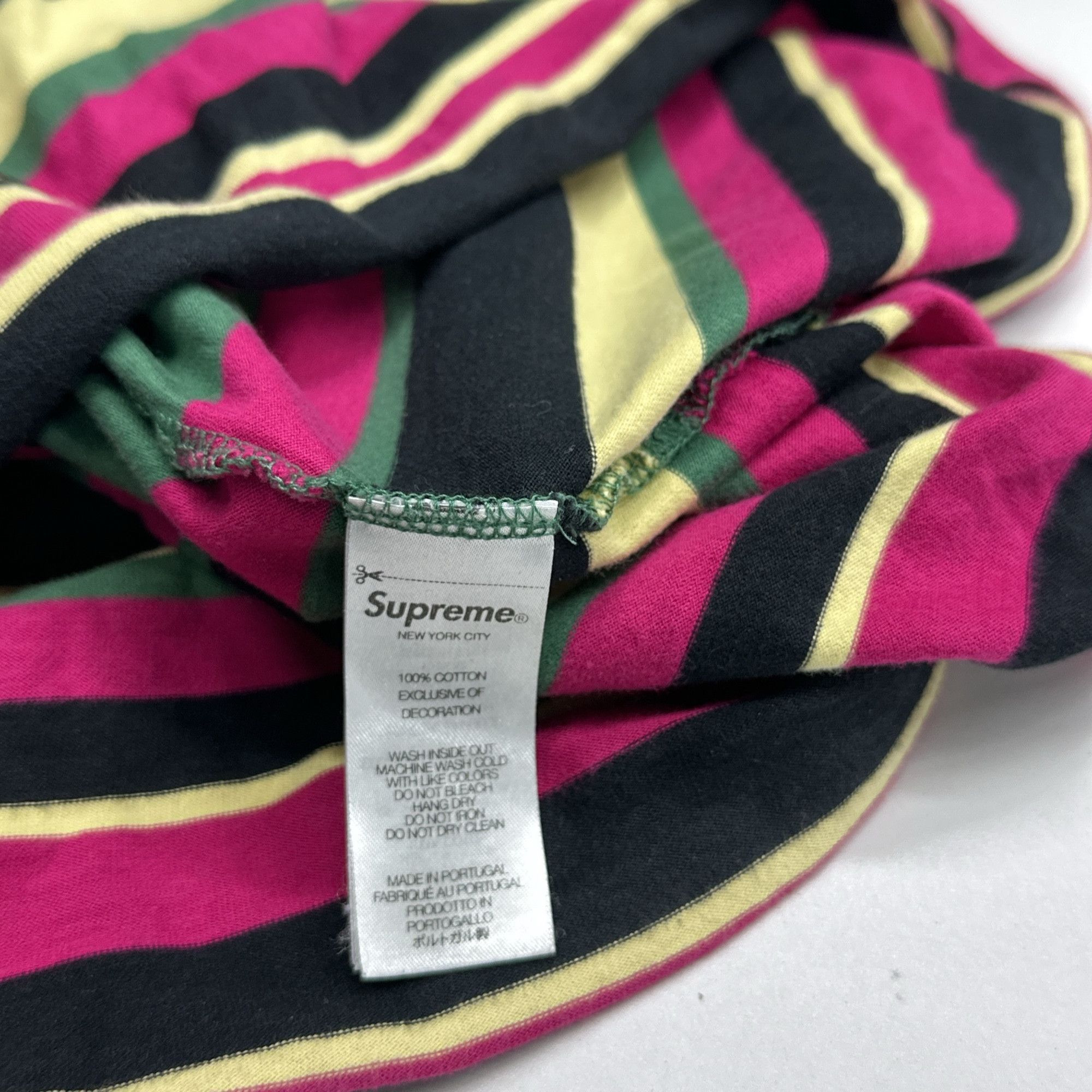 Supreme Supreme Striped Logo T-Shirt Size L Size US L / EU 52-54 / 3 - 4 Thumbnail