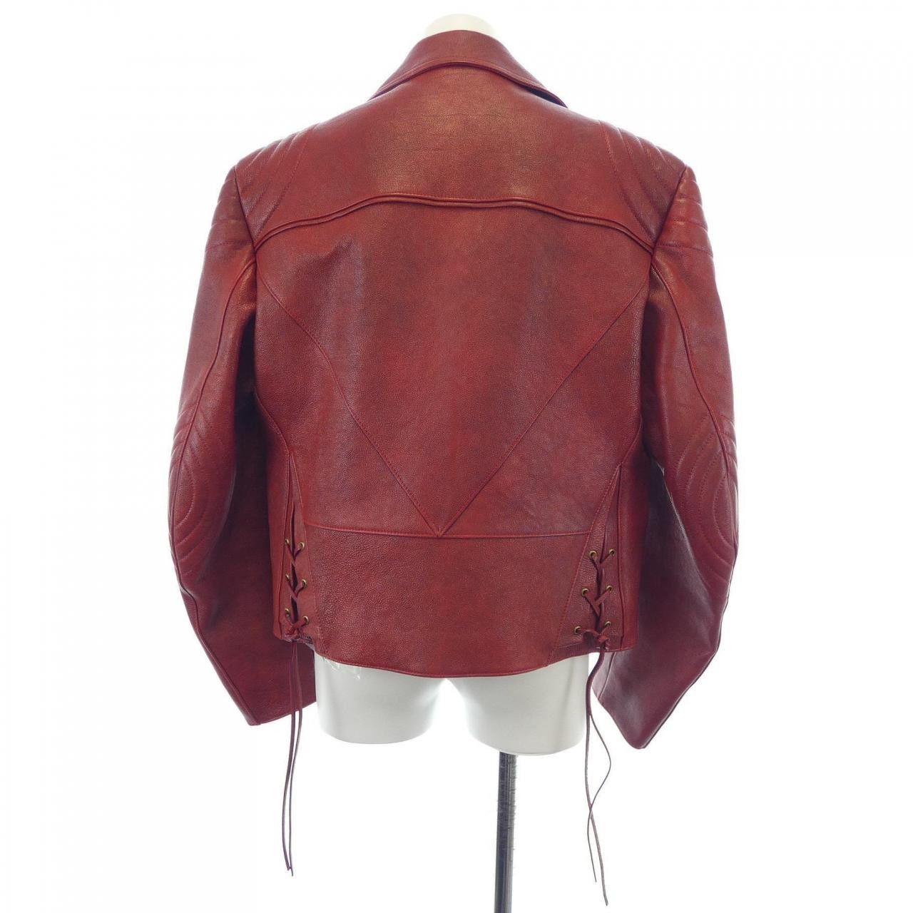 Prada Prada Prada Calfskin Riders Jacket Leather Outerwear UPW416 2D02 DUTY FREE for USA Size ONE SIZE - 2 Thumbnail
