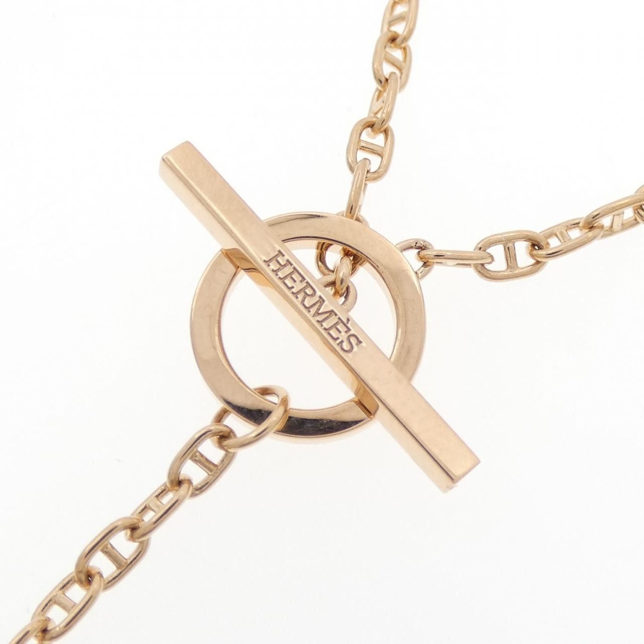 Hermes Hermes Hermes Chaine D'Ancre Contour 750 Pink Gold Diamond Necklace Precious Metal Necklace DUTY FREE for USA Size ONE SIZE - 3 Thumbnail