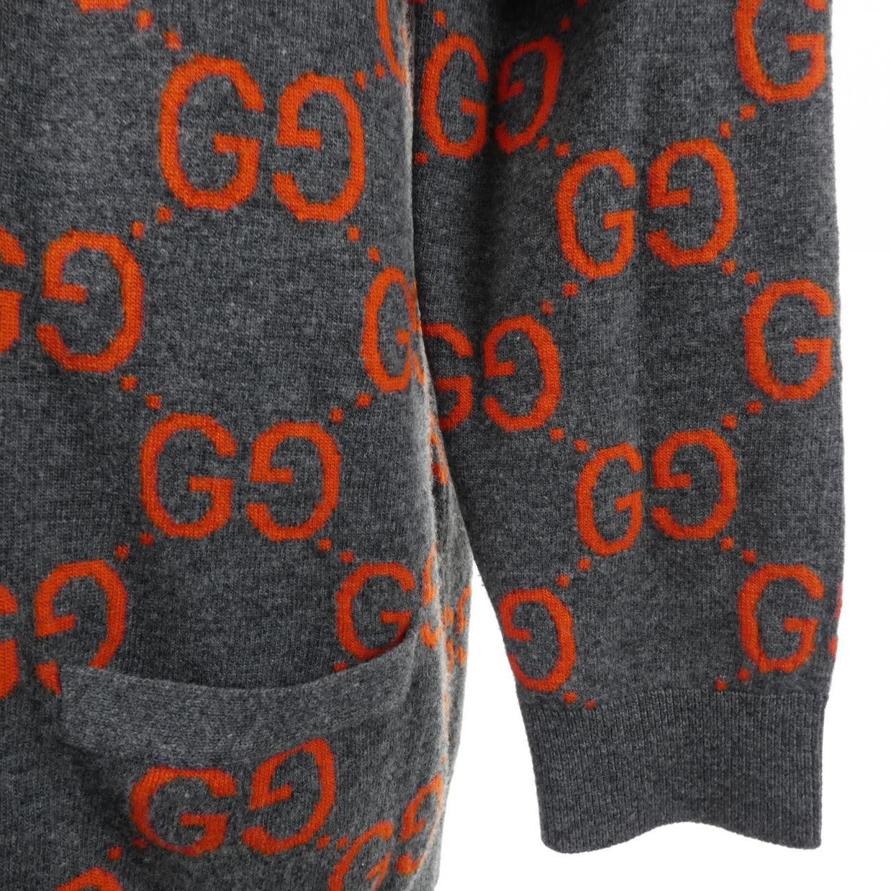 Gucci Gucci Gucci GG Wool Jacquard Cardigan Textile Tops 694758XKCC5 DUTY FREE for USA Size ONE SIZE - 6 Thumbnail