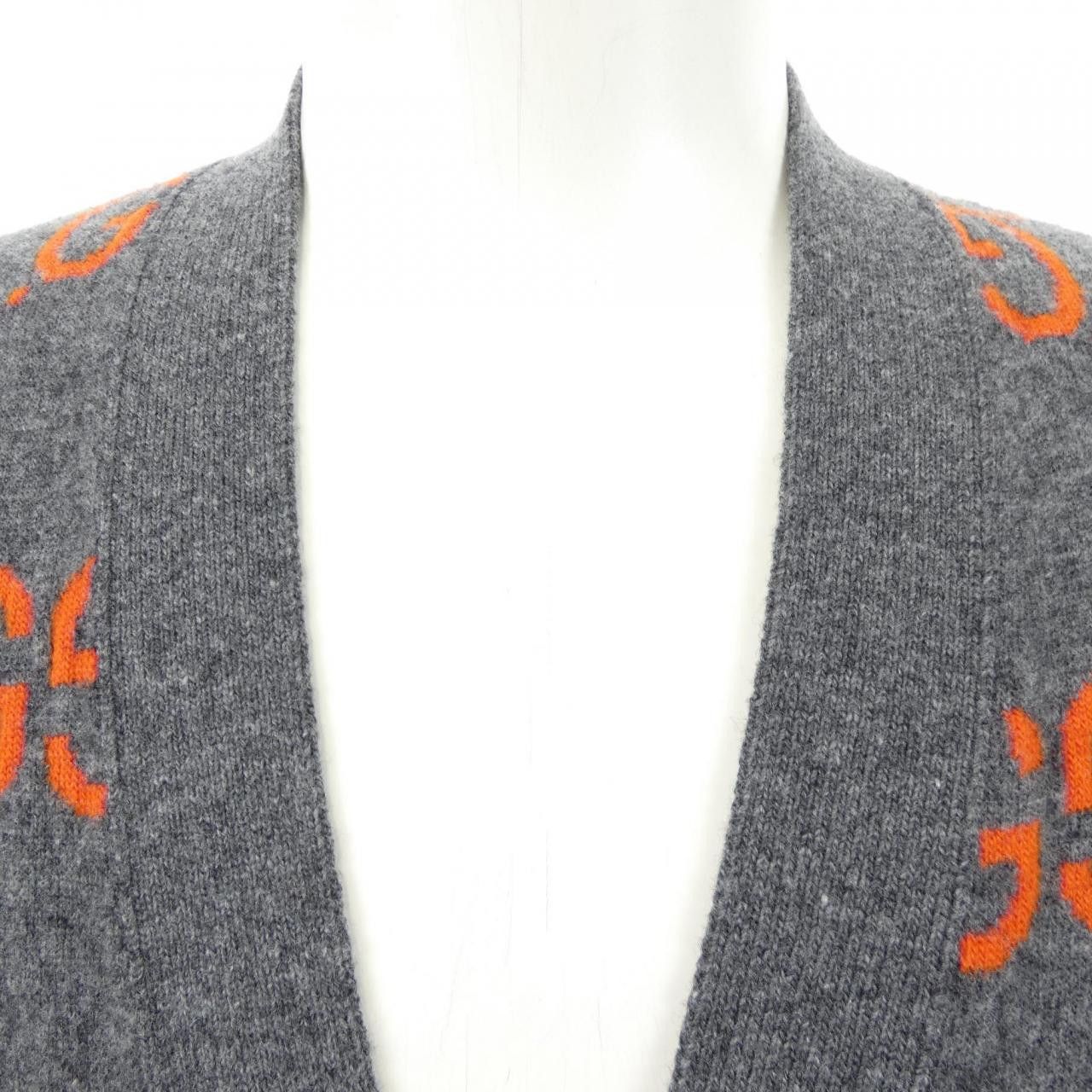 Gucci Gucci Gucci GG Wool Jacquard Cardigan Textile Tops 694758XKCC5 DUTY FREE for USA Size ONE SIZE - 5 Thumbnail