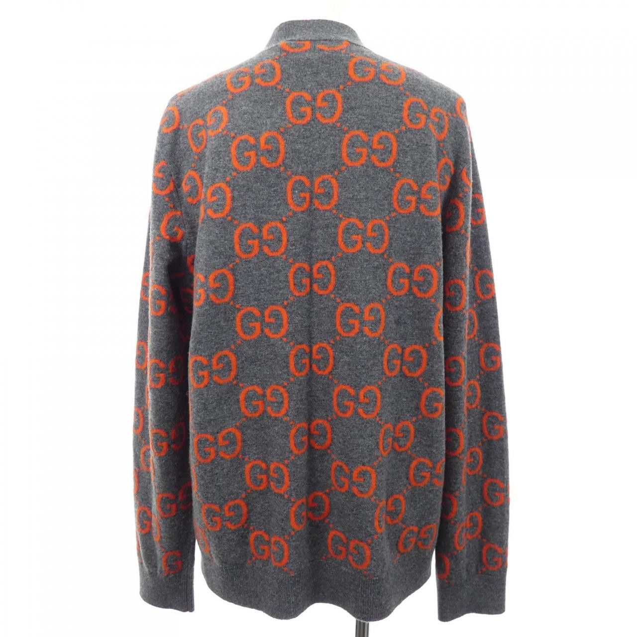 Gucci Gucci Gucci GG Wool Jacquard Cardigan Textile Tops 694758XKCC5 DUTY FREE for USA Size ONE SIZE - 2 Thumbnail