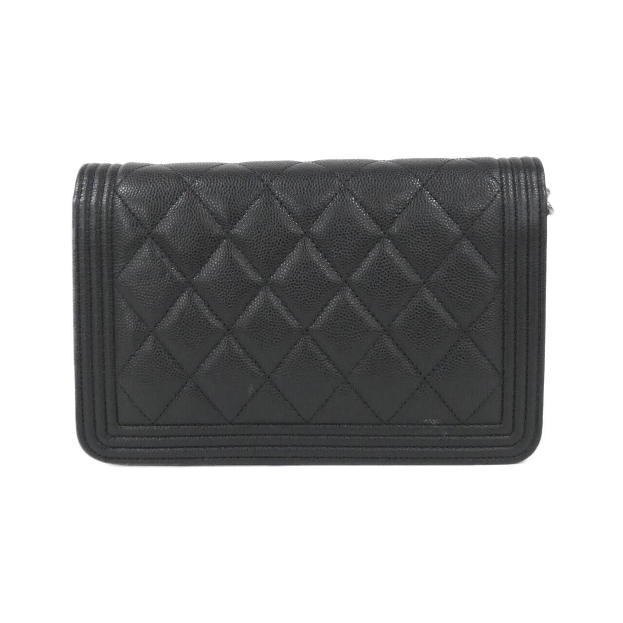 Chanel Chanel Chanel Boy Chanel Caviar Skin Chain Wallet Leather Shoulder AP1117 DUTY FREE for USA Size ONE SIZE - 2 Thumbnail