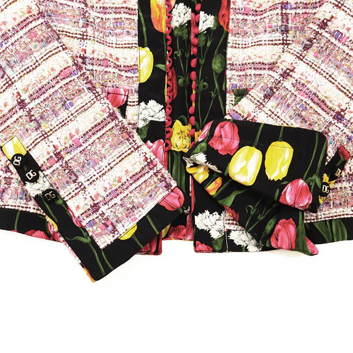 Dolce & Gabbana Dolce & Gabbana Dolce&Gabbana Floral Tweed Jacket Textile Outerwear DUTY FREE for USA Size ONE SIZE - 7 Thumbnail