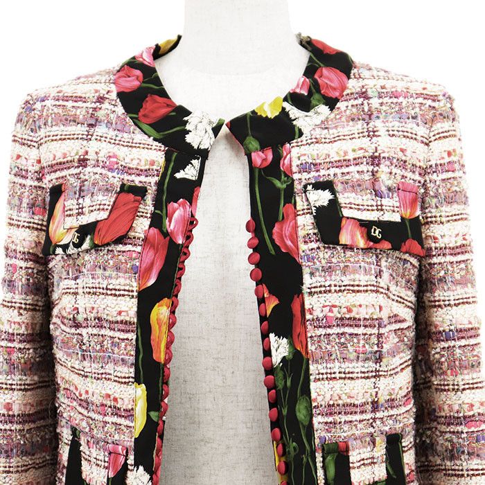 Dolce & Gabbana Dolce & Gabbana Dolce&Gabbana Floral Tweed Jacket Textile Outerwear DUTY FREE for USA Size ONE SIZE - 2 Thumbnail