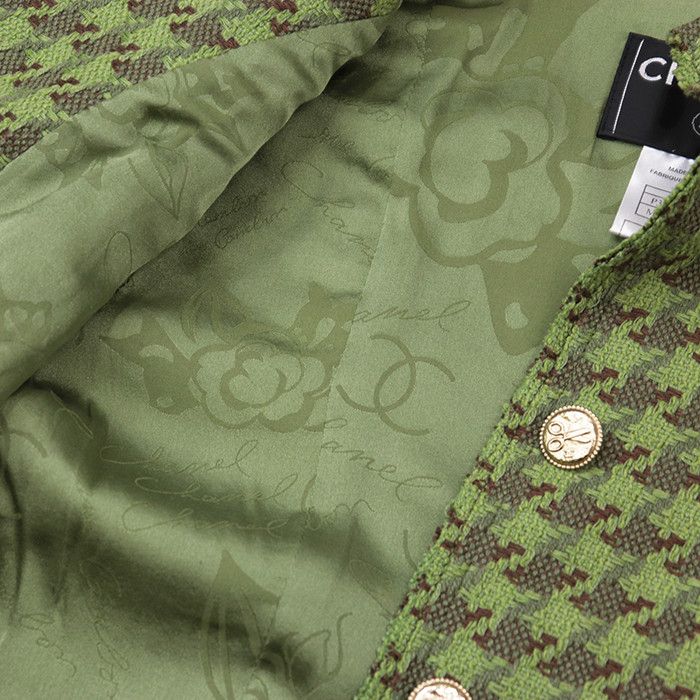 Chanel Chanel Chanel Tweed Houndstooth Jacket Textile Outerwear P32181 DUTY FREE for USA Size ONE SIZE - 13 Thumbnail