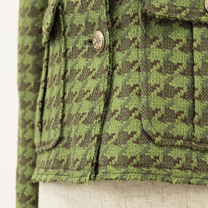 Chanel Chanel Chanel Tweed Houndstooth Jacket Textile Outerwear P32181 DUTY FREE for USA Size ONE SIZE - 12 Thumbnail