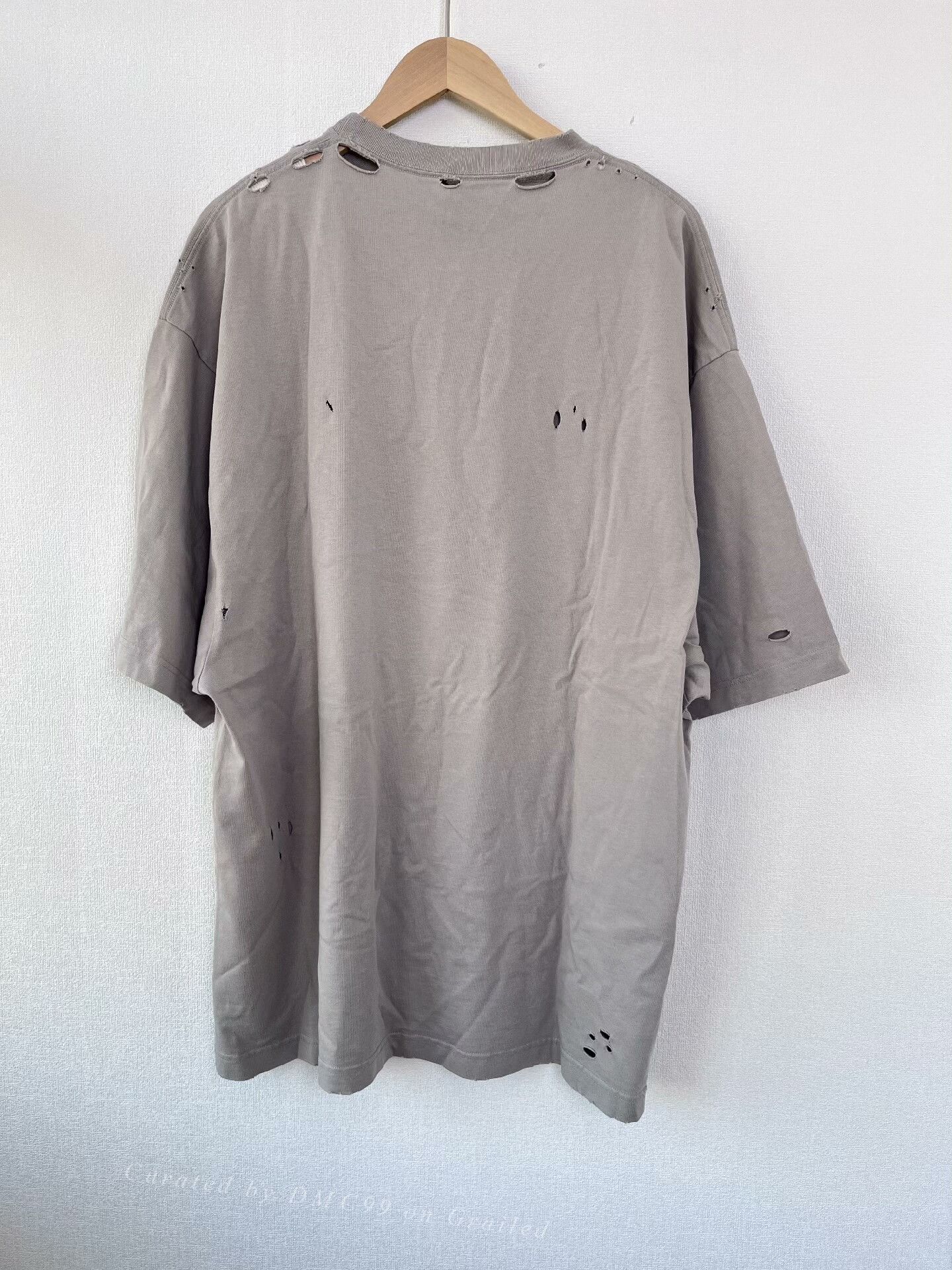 Balenciaga Balenciaga Phantom Logo Distressed Oversized Tee Size US XXS / EU 40 - 2 Thumbnail
