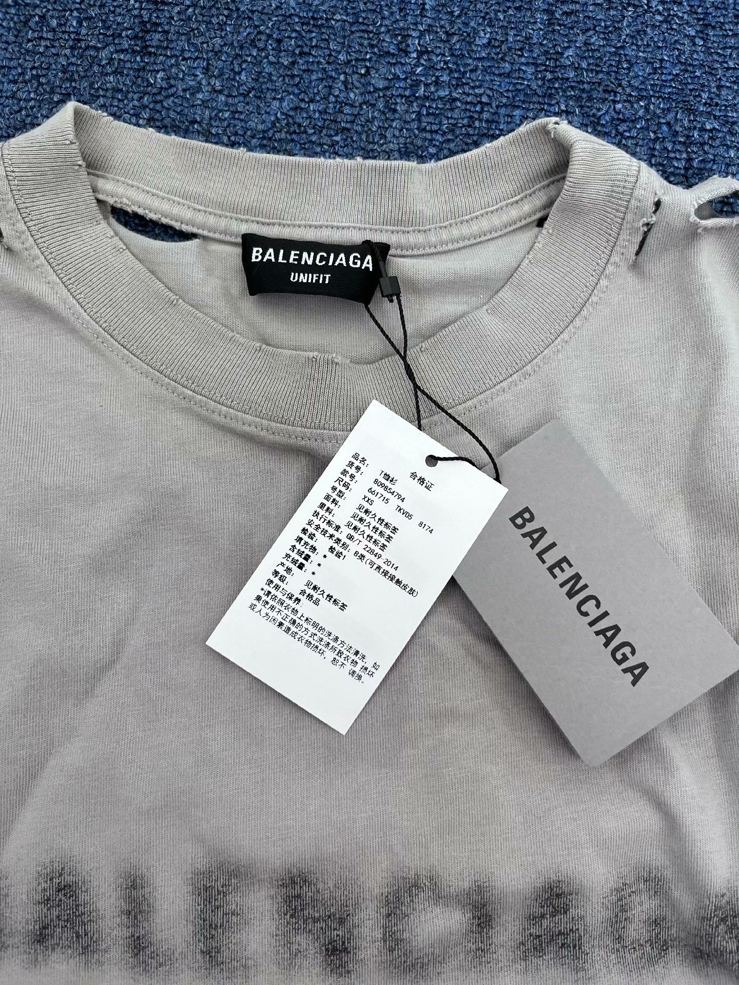 Balenciaga Balenciaga Phantom Logo Distressed Oversized Tee Size US XXS / EU 40 - 3 Thumbnail