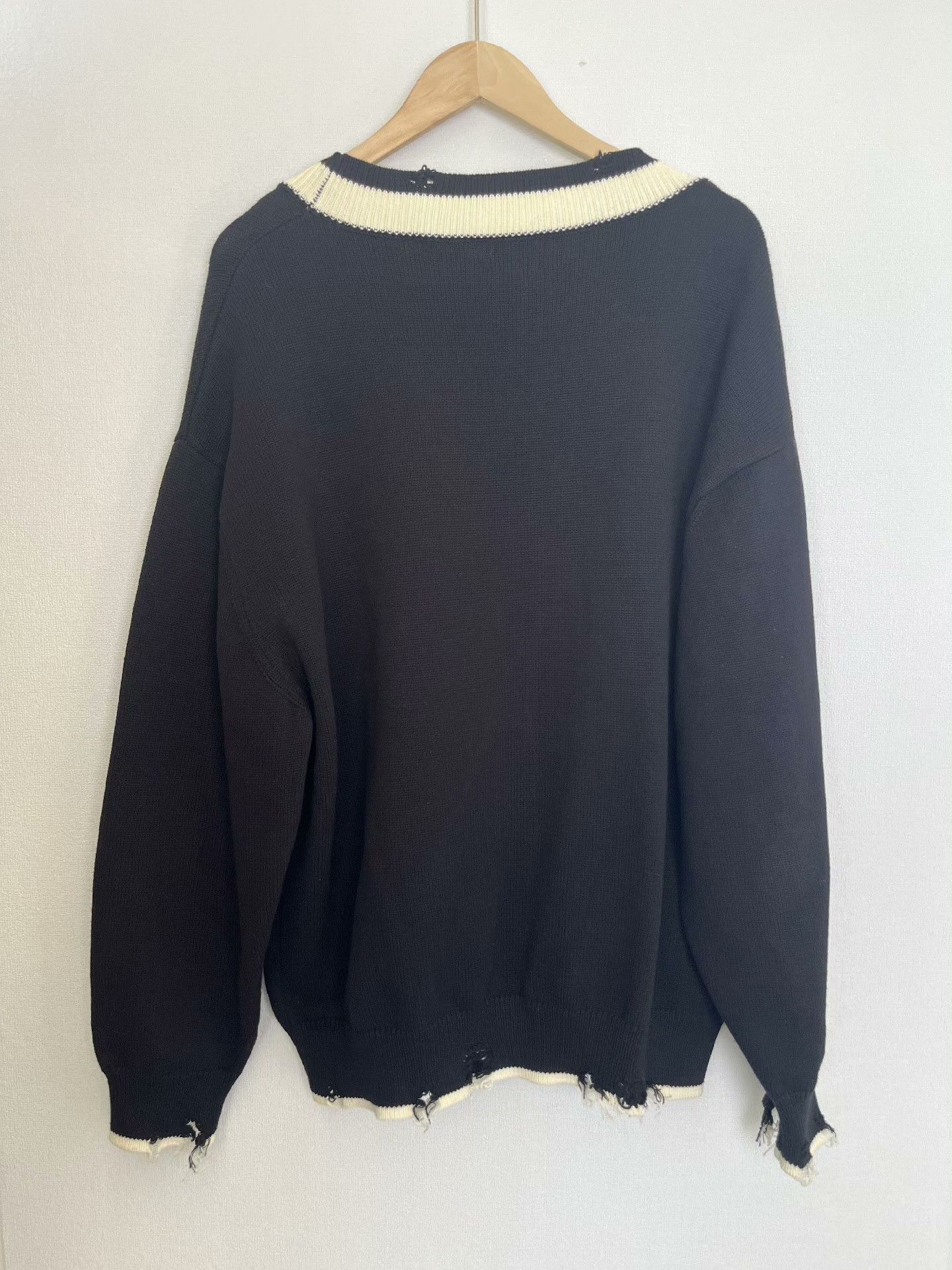 Beams Japan Beams Black V-Neck Knit Cardigan Size US M / EU 48-50 / 2 - 2 Thumbnail
