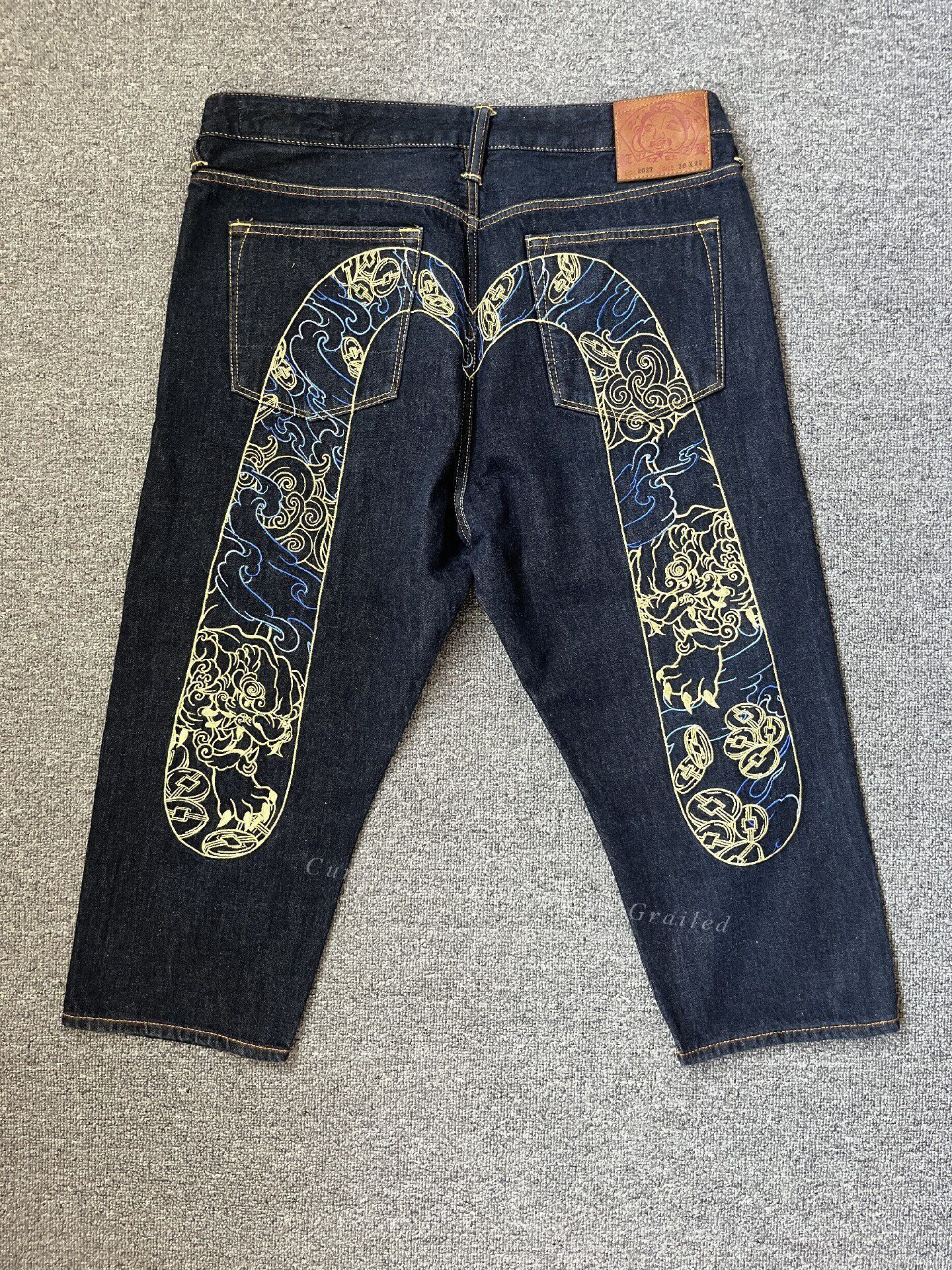 Evisu Evisu 19ss Cropped Jeans Big M Kirin Size US 36 / EU 52 - 2 Thumbnail