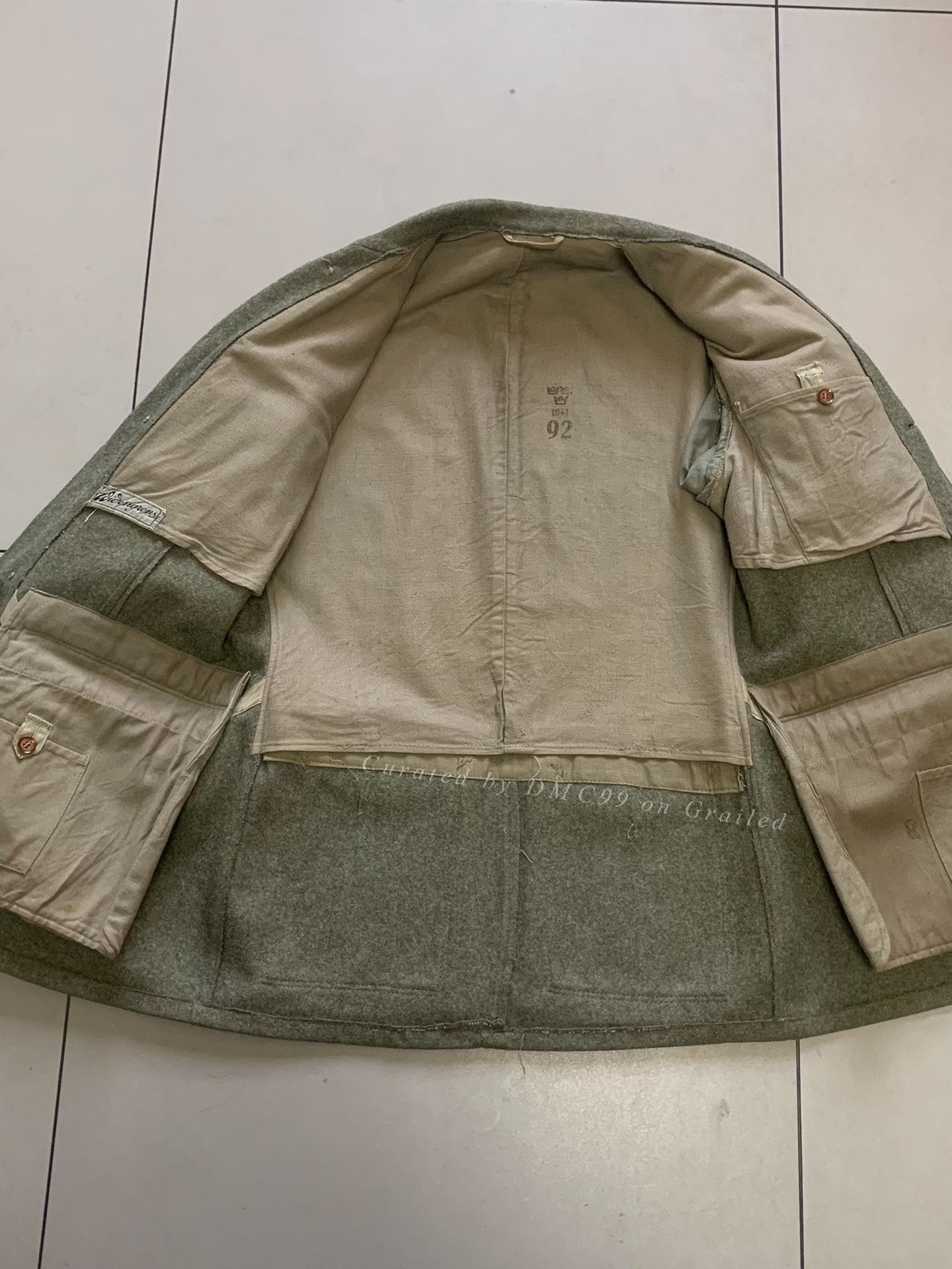 Vintage WWII Swedish Military Wool Coat Vintage Size US M / EU 48-50 / 2 - 6 Thumbnail