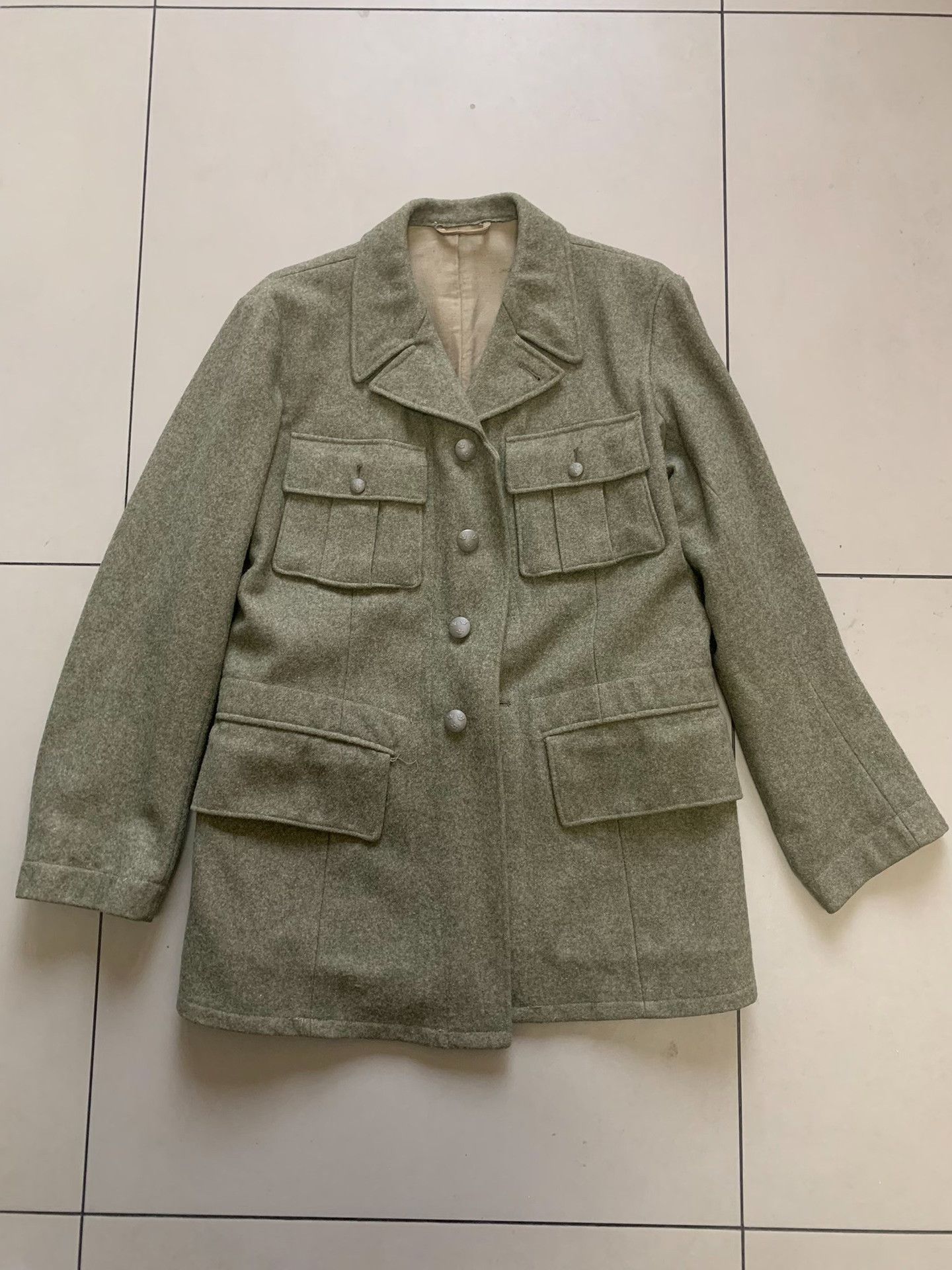 Vintage WWII Swedish Military Wool Coat Vintage Size US M / EU 48-50 / 2 - 2 Thumbnail