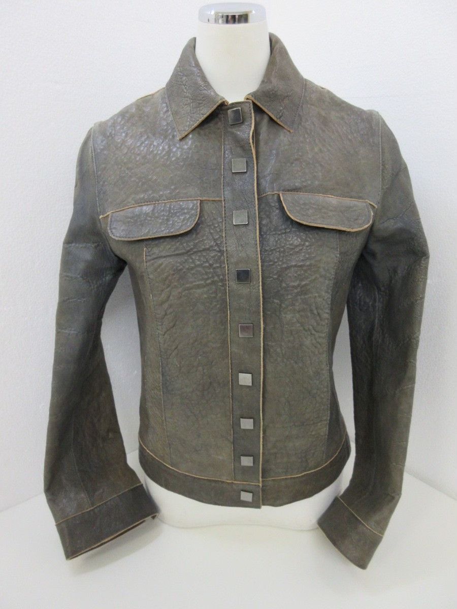 Vintage By HomeoStayle Handcrafted Short Leather Jacket Size S / US 4 / IT 40 - 3 Thumbnail