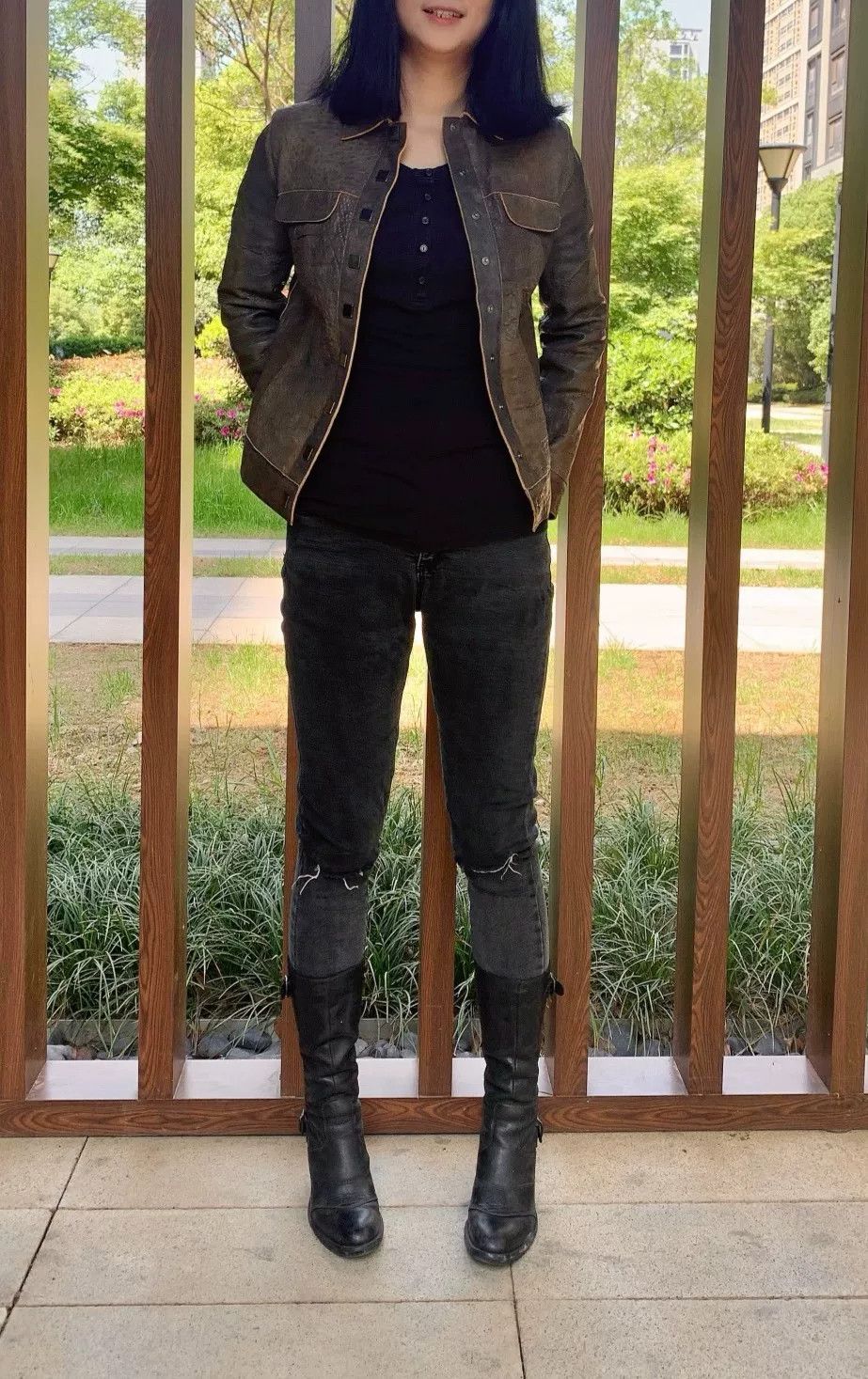 Vintage By HomeoStayle Handcrafted Short Leather Jacket Size S / US 4 / IT 40 - 2 Thumbnail