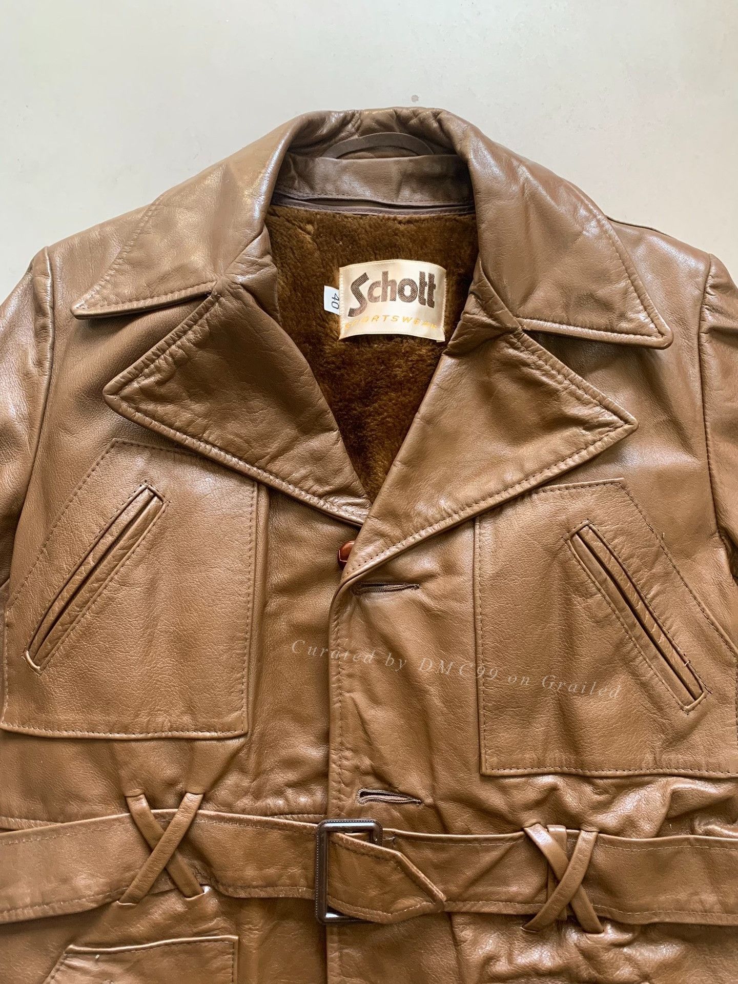 Vintage Vintage Schott Rare Leather Jacket Size US XXS / EU 40 - 2 Thumbnail