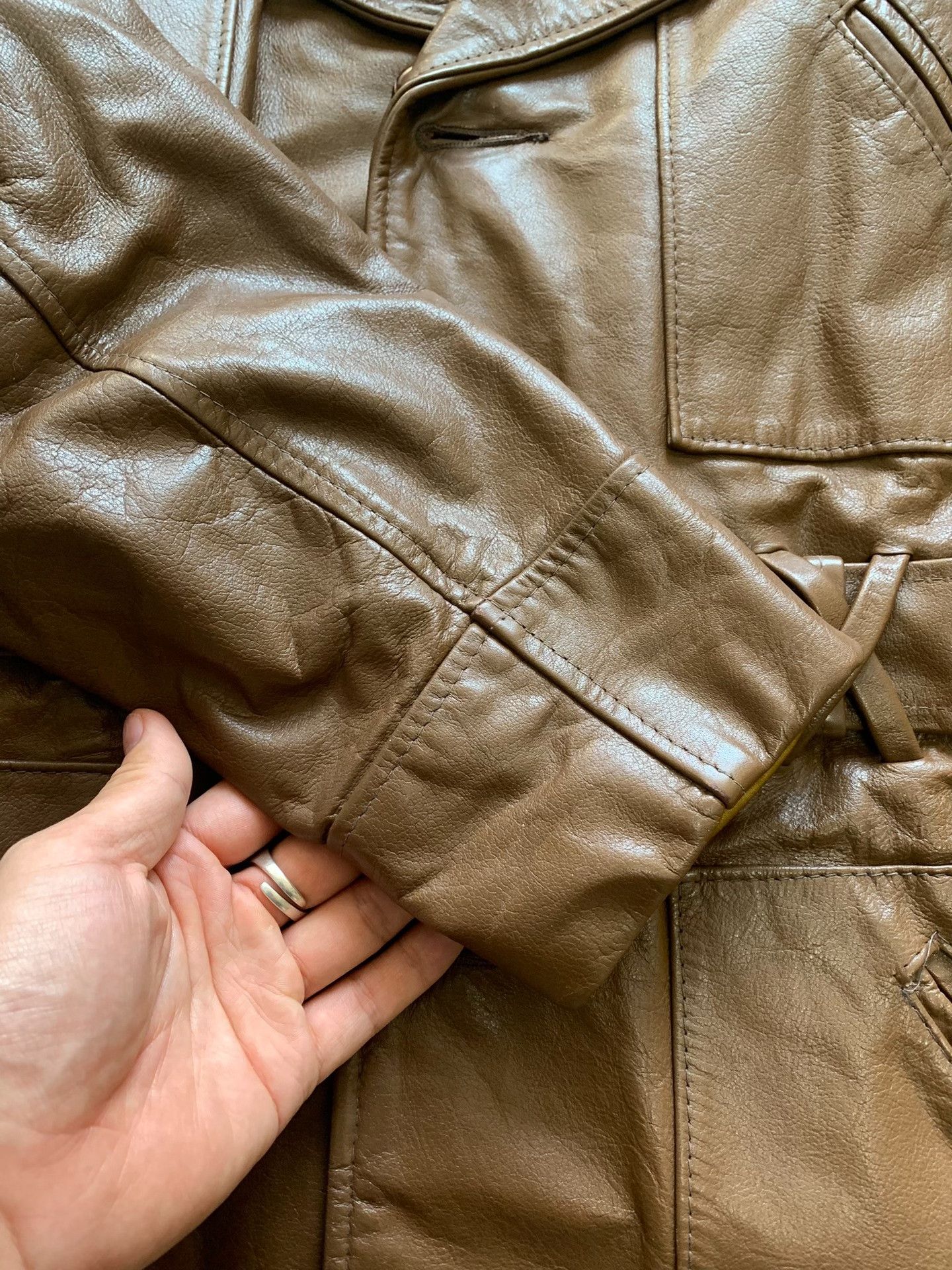 Vintage Vintage Schott Rare Leather Jacket Size US XXS / EU 40 - 4 Thumbnail