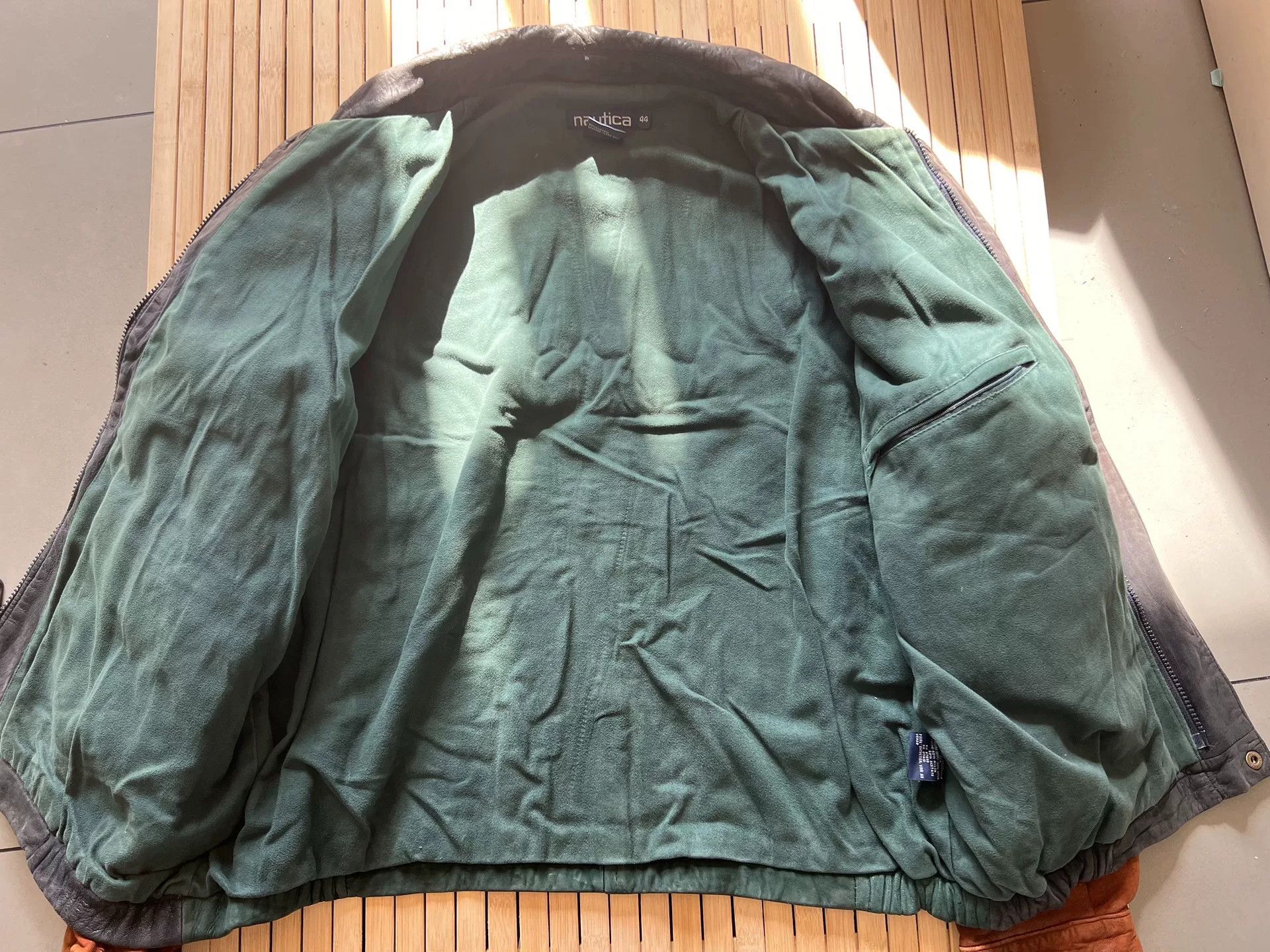 Vintage Vintage Nautica Men's Leather Jacket Size US S / EU 44-46 / 1 - 3 Thumbnail