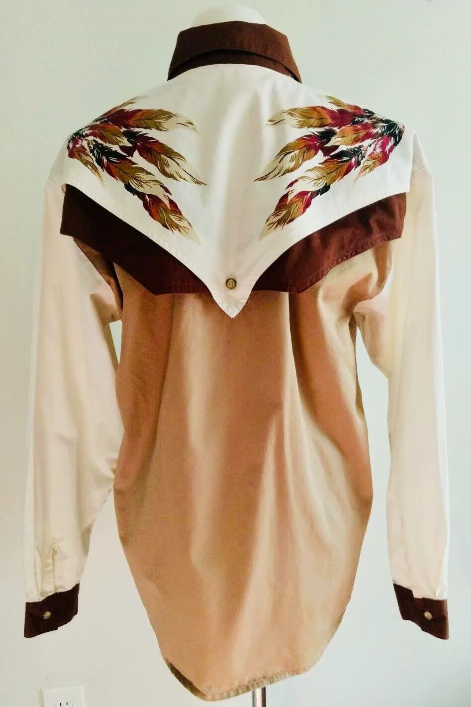 Vintage Adobe Rose Western Cowboy Shirt Size M / US 6-8 / IT 42-44 - 3 Thumbnail