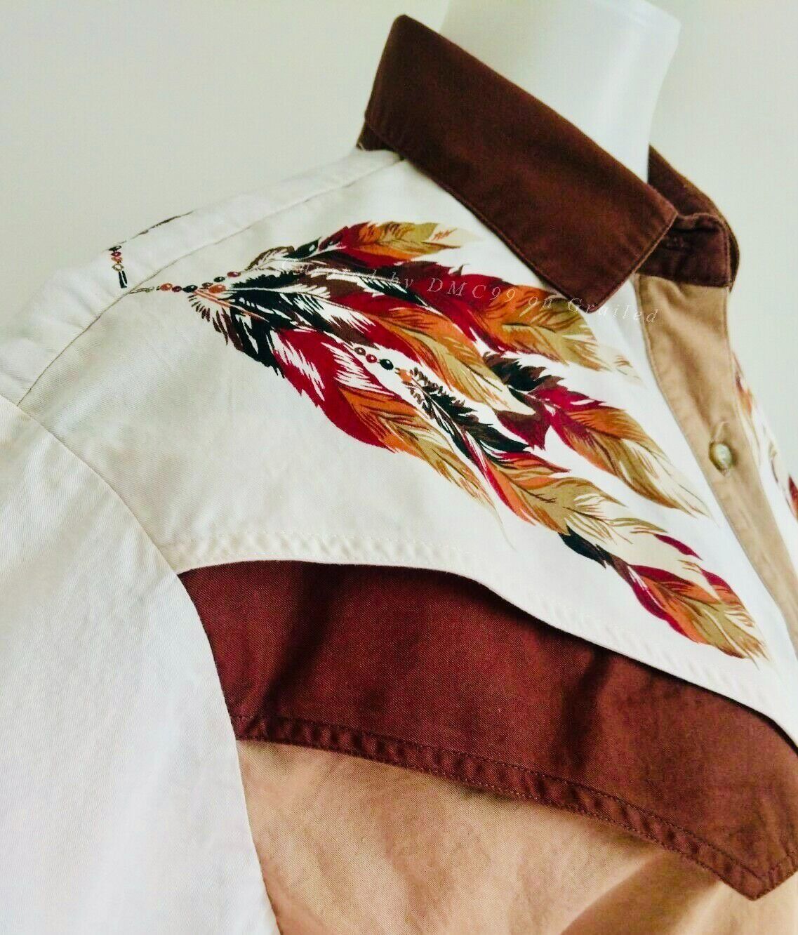 Vintage Adobe Rose Western Cowboy Shirt Size M / US 6-8 / IT 42-44 - 4 Thumbnail