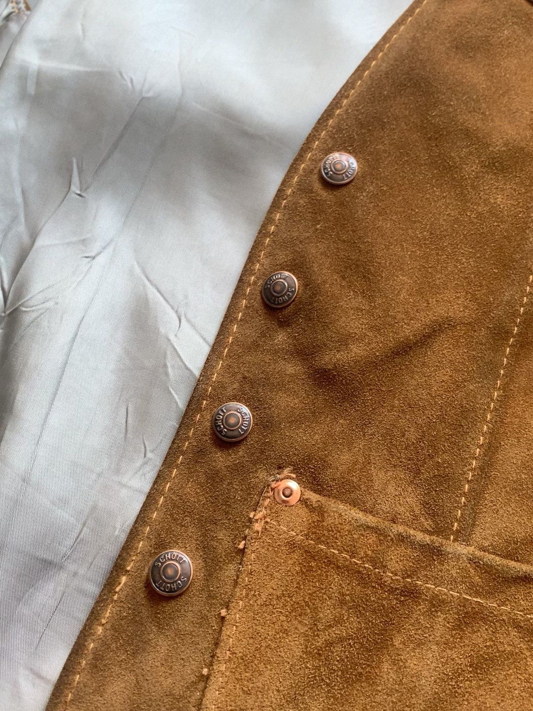 Schott Schott Vintage Western Suede Vest Size US S / EU 44-46 / 1 - 4 Thumbnail