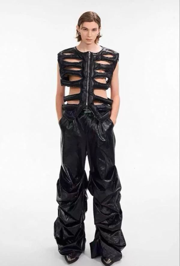 Vintage Y2K Spider Design Down Vest Size US L / EU 52-54 / 3 - 2 Thumbnail
