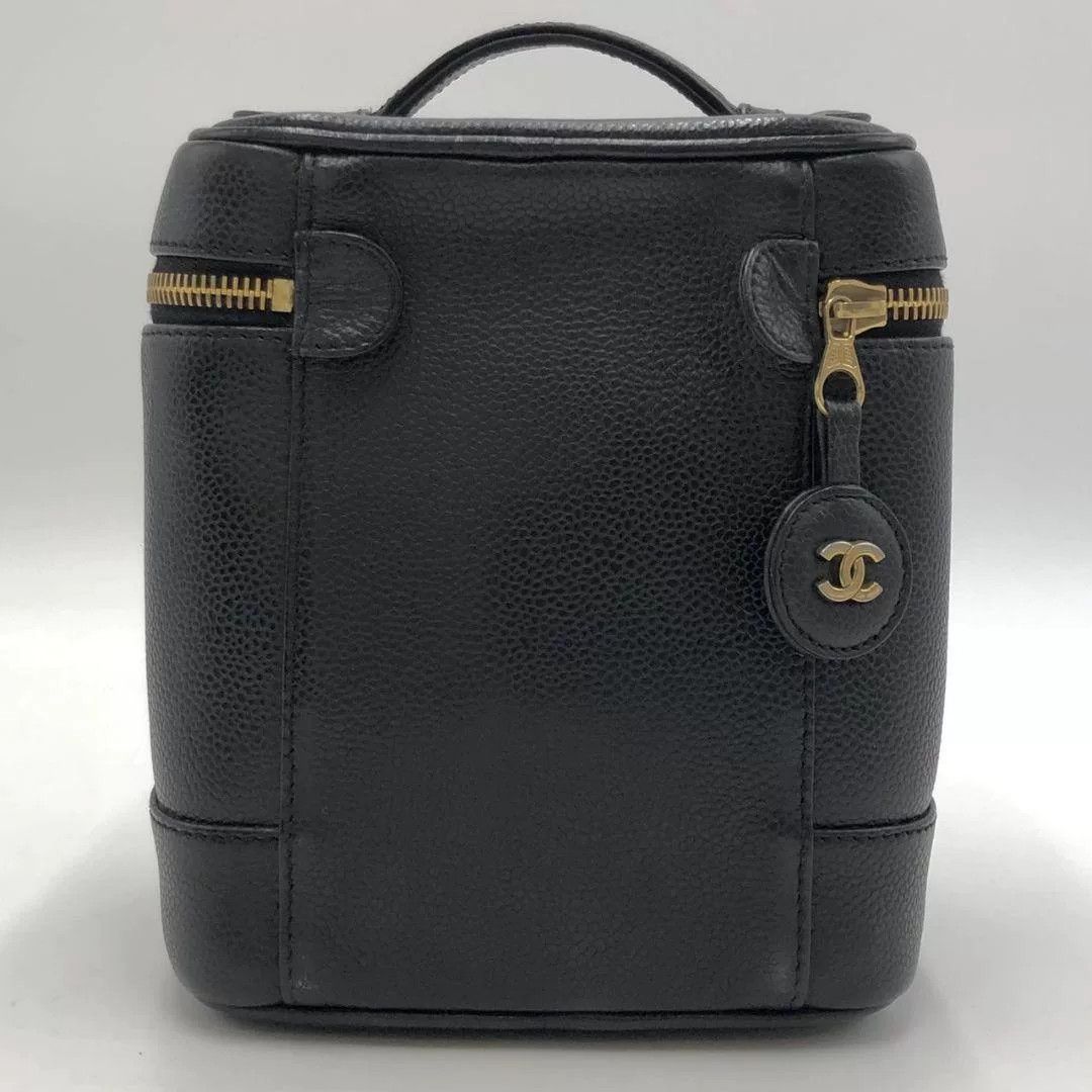 Chanel Chanel Vintage Caviar Black Gold Handbag Size ONE SIZE - 2 Thumbnail