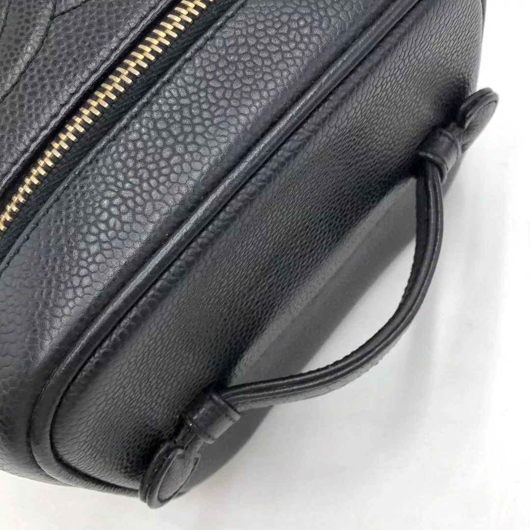 Chanel Chanel Vintage Caviar Black Gold Handbag Size ONE SIZE - 4 Thumbnail