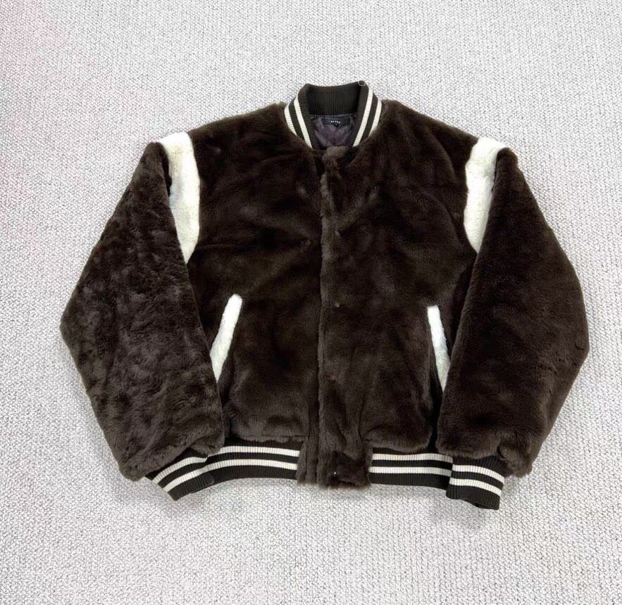 Beams Japan BEAMS Wide Faux Fur Baseball Jacket Size US M / EU 48-50 / 2 - 2 Thumbnail