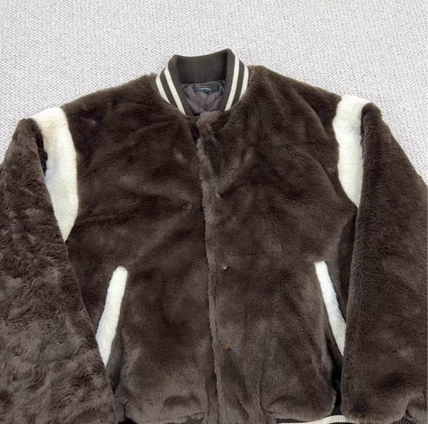 Beams Japan BEAMS Wide Faux Fur Baseball Jacket Size US M / EU 48-50 / 2 - 3 Thumbnail