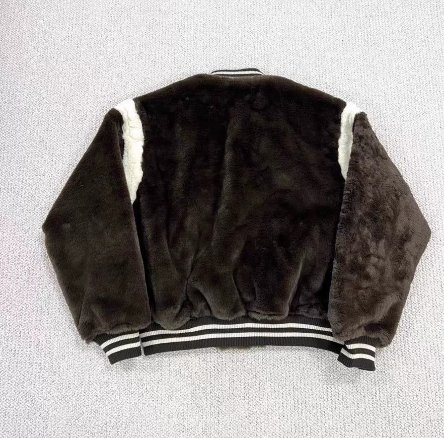 Beams Japan BEAMS Wide Faux Fur Baseball Jacket Size US M / EU 48-50 / 2 - 6 Thumbnail