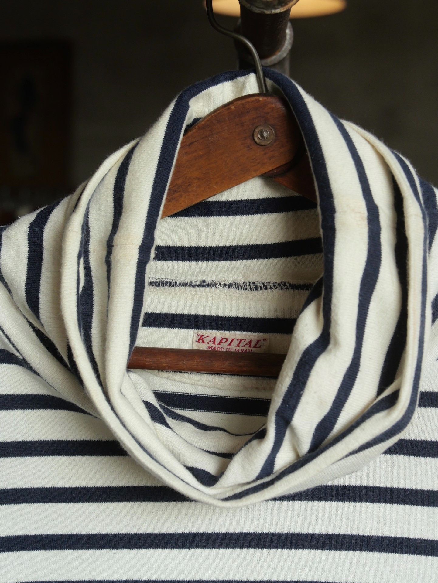 Kapital Kapital Blue White Stripe Turtleneck Anchor Size US L / EU 52-54 / 3 - 4 Thumbnail