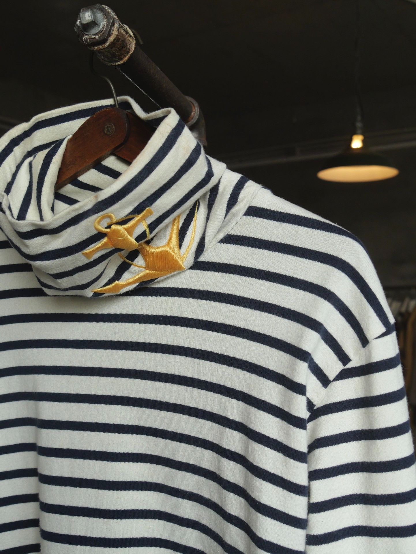 Kapital Kapital Blue White Stripe Turtleneck Anchor Size US L / EU 52-54 / 3 - 2 Thumbnail