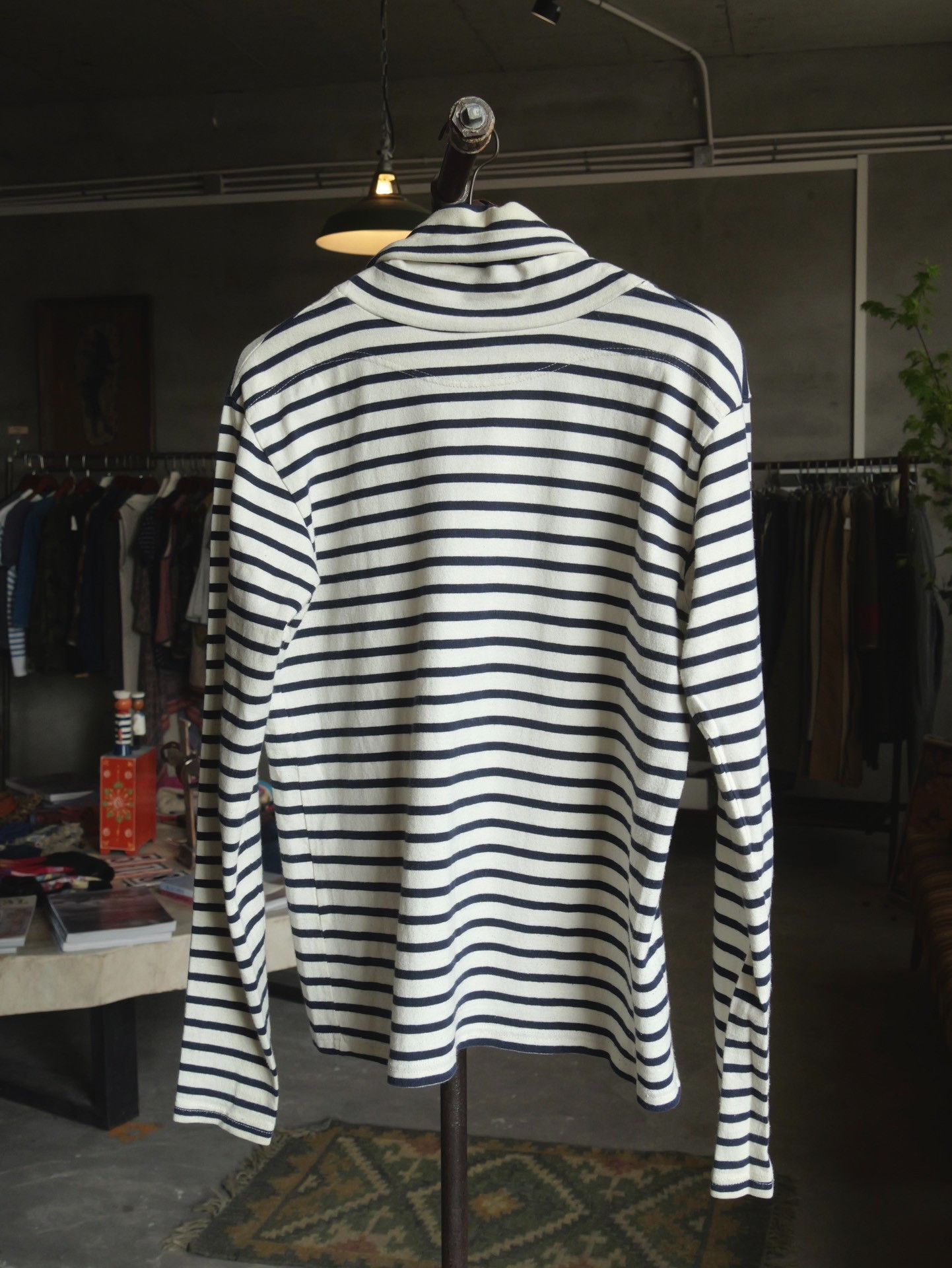 Kapital Kapital Blue White Stripe Turtleneck Anchor Size US L / EU 52-54 / 3 - 5 Thumbnail