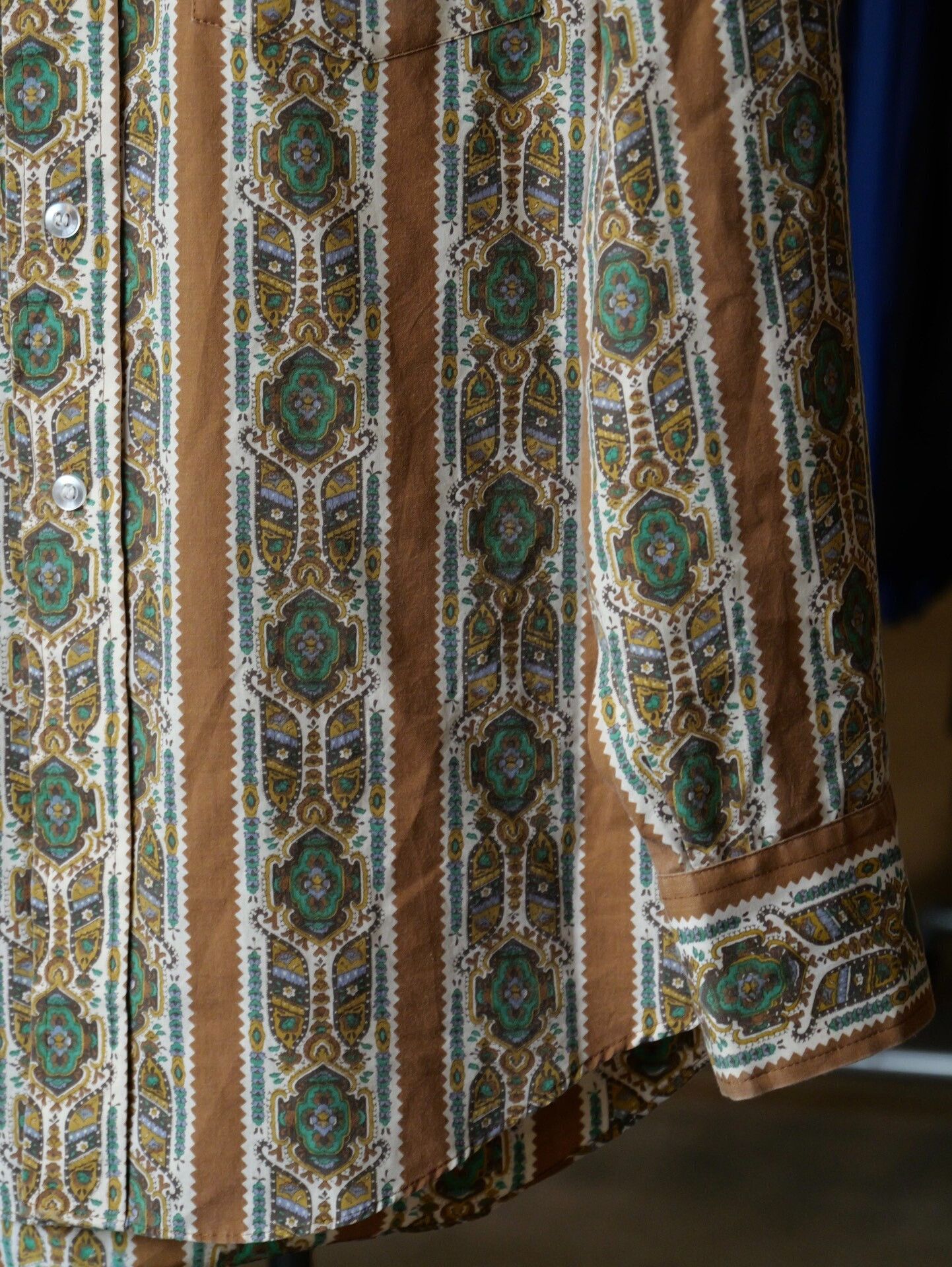 Vintage 70s Sears Paisley Pointed Collar Shirt Size US M / EU 48-50 / 2 - 3 Thumbnail