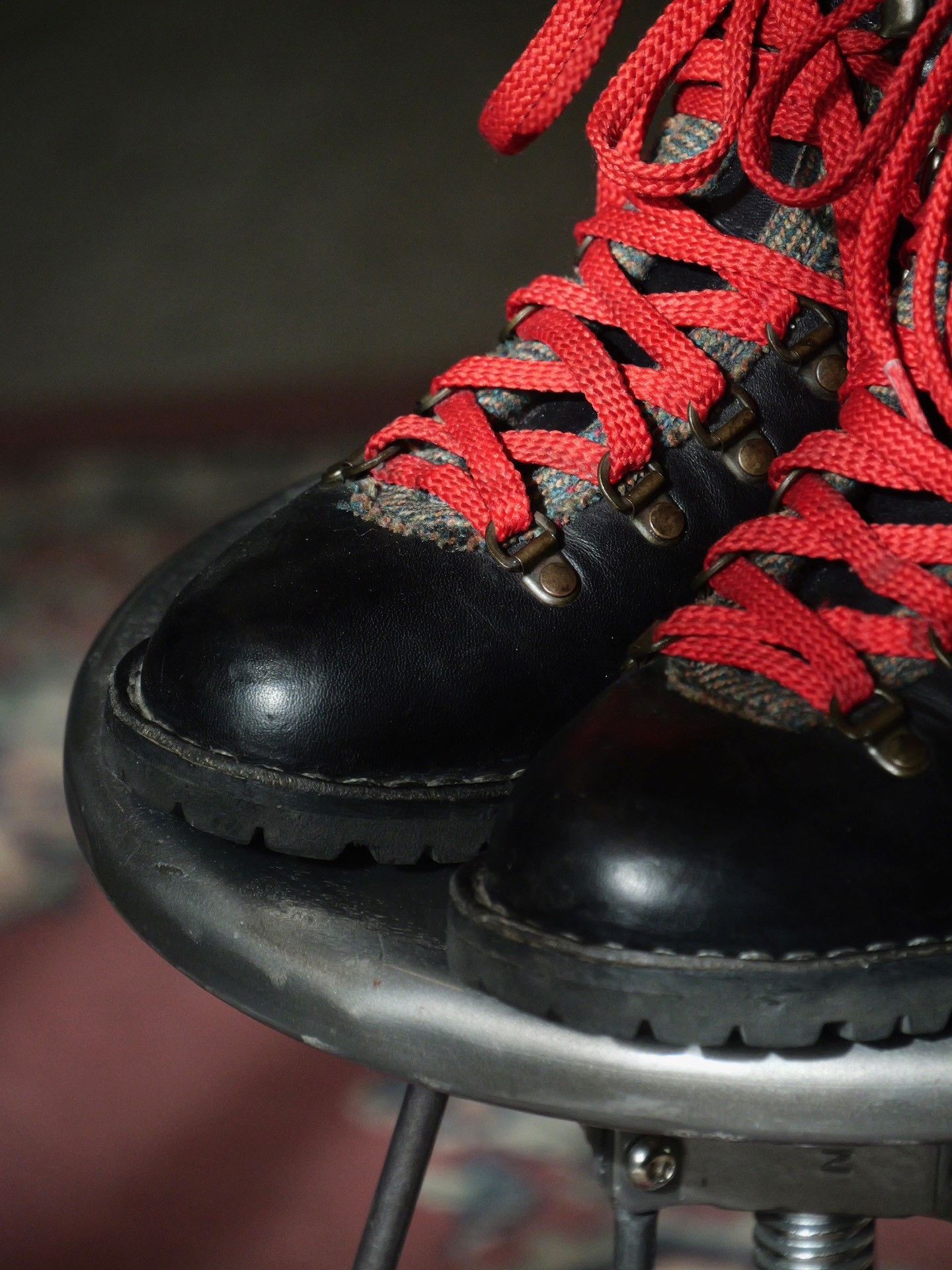 Vintage Vintage Diemme Tweed Patchwork Hiking Boots Size US 6 / IT 36 - 2 Thumbnail