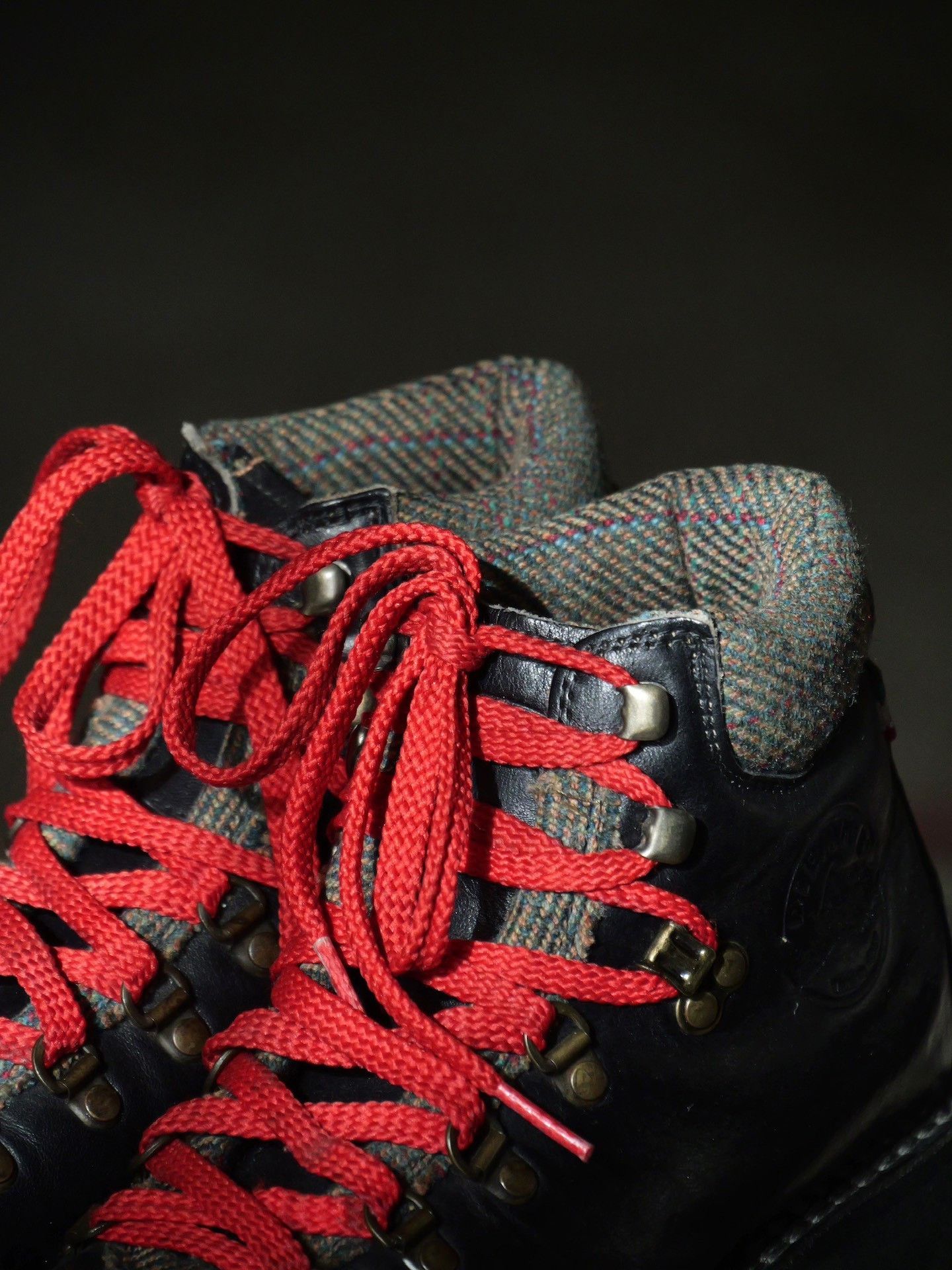 Vintage Vintage Diemme Tweed Patchwork Hiking Boots Size US 6 / IT 36 - 3 Thumbnail