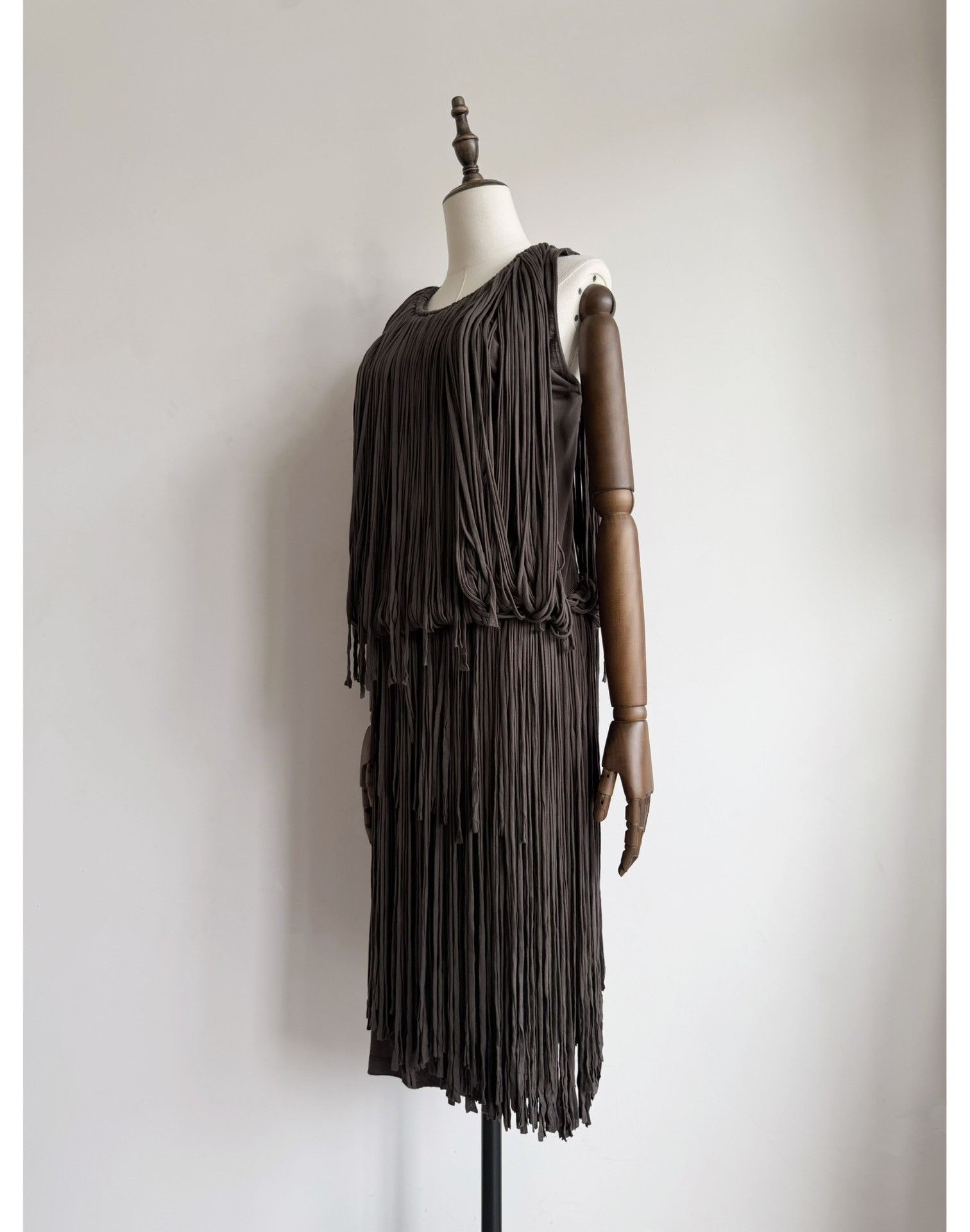 Lanvin Lanvin Alber Elbaz Sleeveless Fringe Dress Size XS / US 0-2 / IT 36-38 - 3 Thumbnail