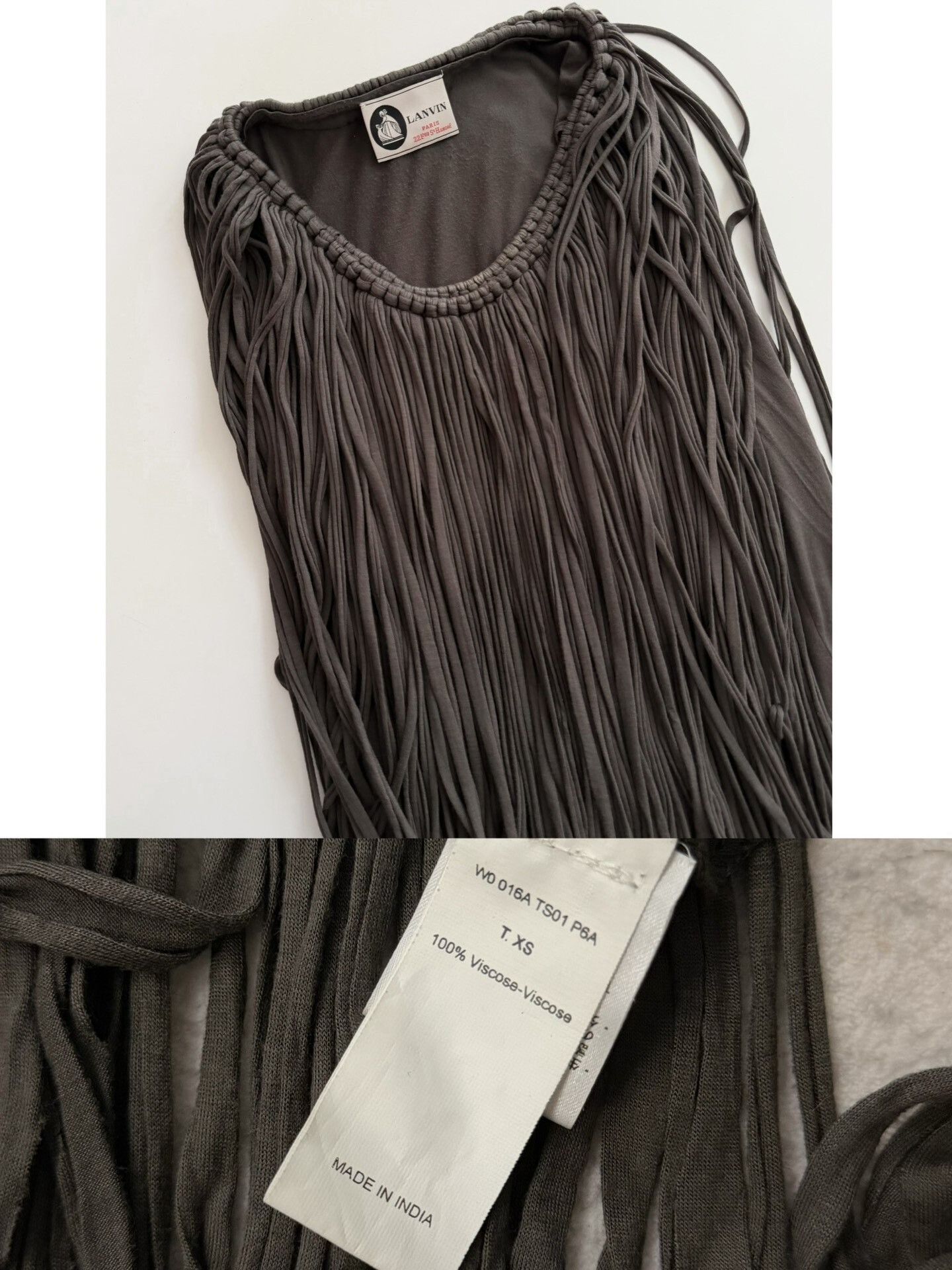 Lanvin Lanvin Alber Elbaz Sleeveless Fringe Dress Size XS / US 0-2 / IT 36-38 - 7 Thumbnail