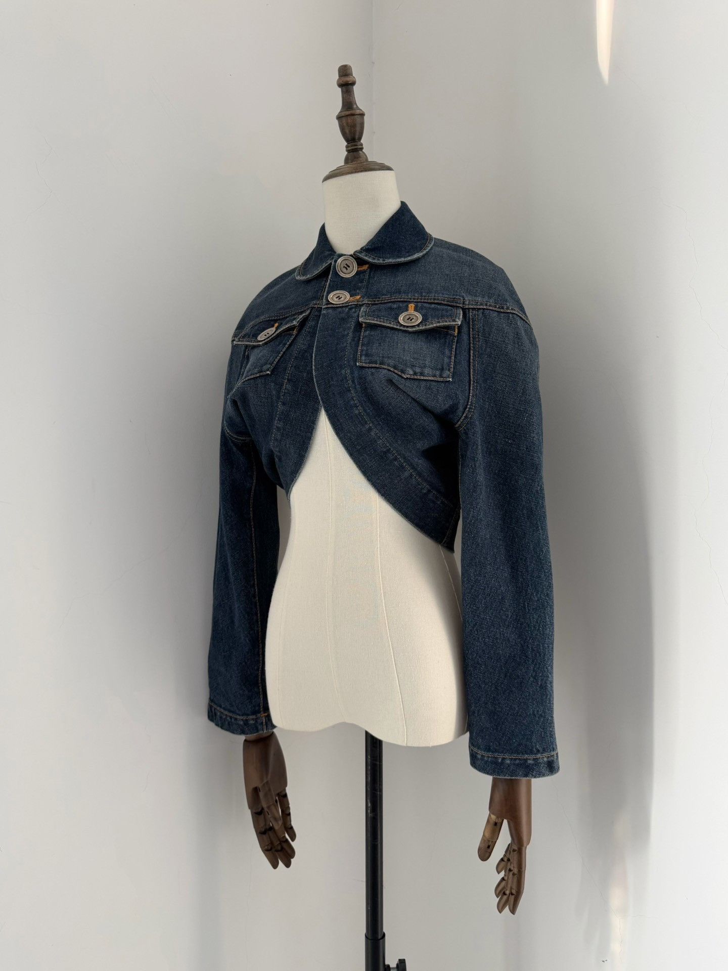 Comme des Garcons Comme des Garçons 2005 Tricot Deconstructed Denim Jacket Size S / US 4 / IT 40 - 2 Thumbnail