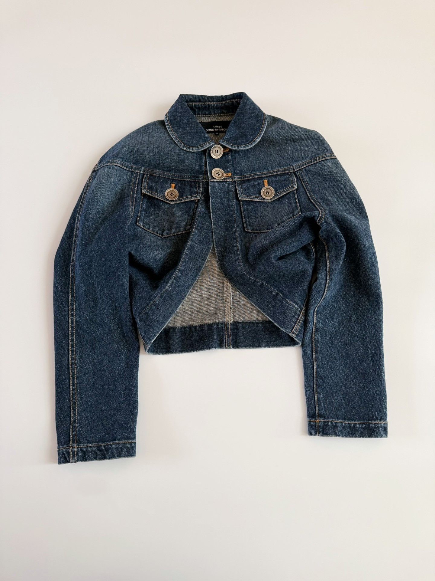 Comme des Garcons Comme des Garçons 2005 Tricot Deconstructed Denim Jacket Size S / US 4 / IT 40 - 5 Thumbnail