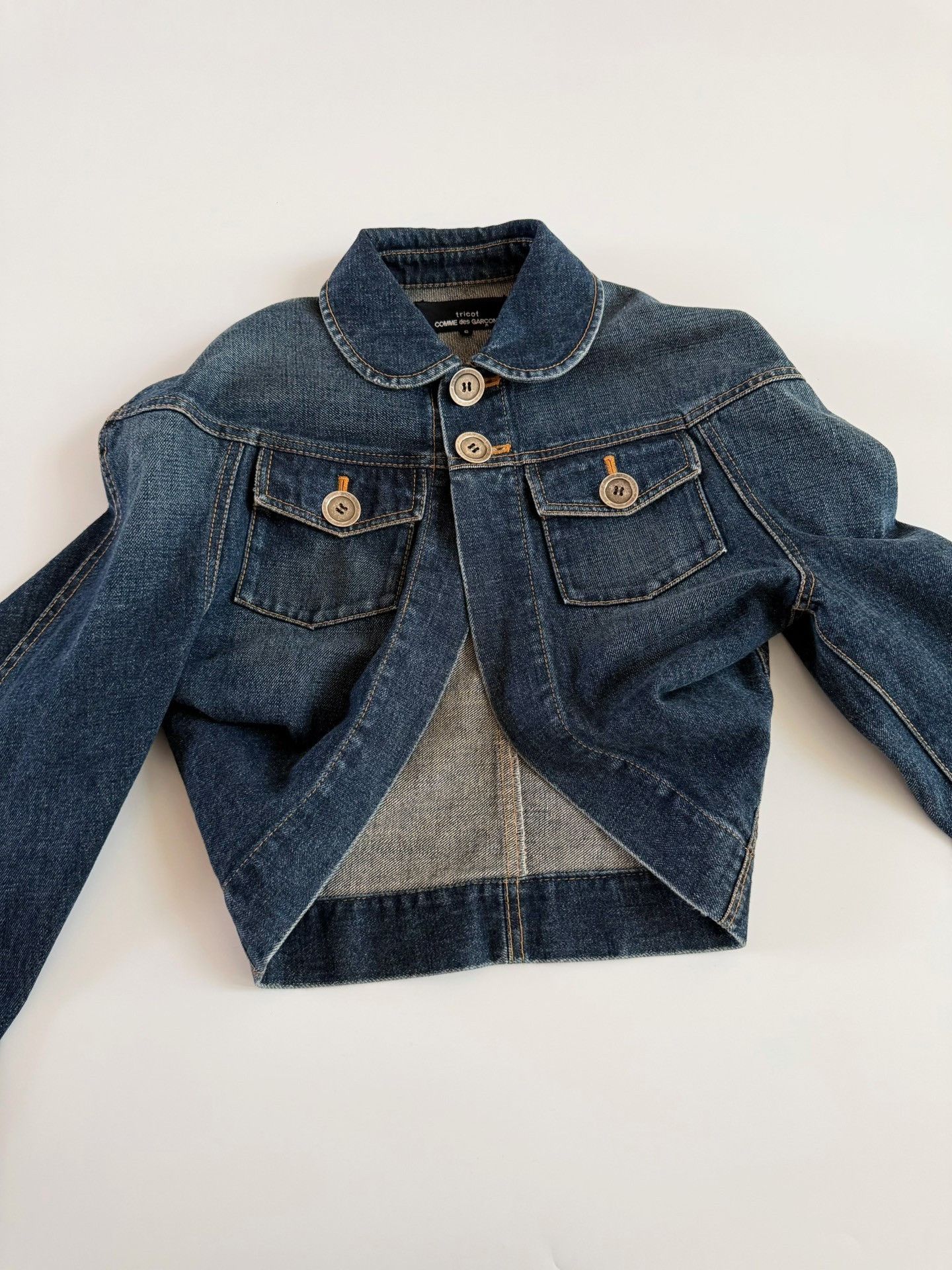 Comme des Garcons Comme des Garçons 2005 Tricot Deconstructed Denim Jacket Size S / US 4 / IT 40 - 8 Thumbnail